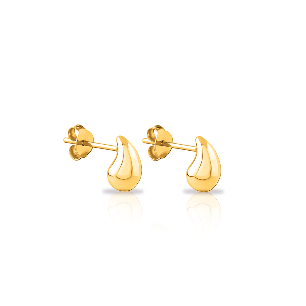 18k V-Gold Drop Earrings - Pair