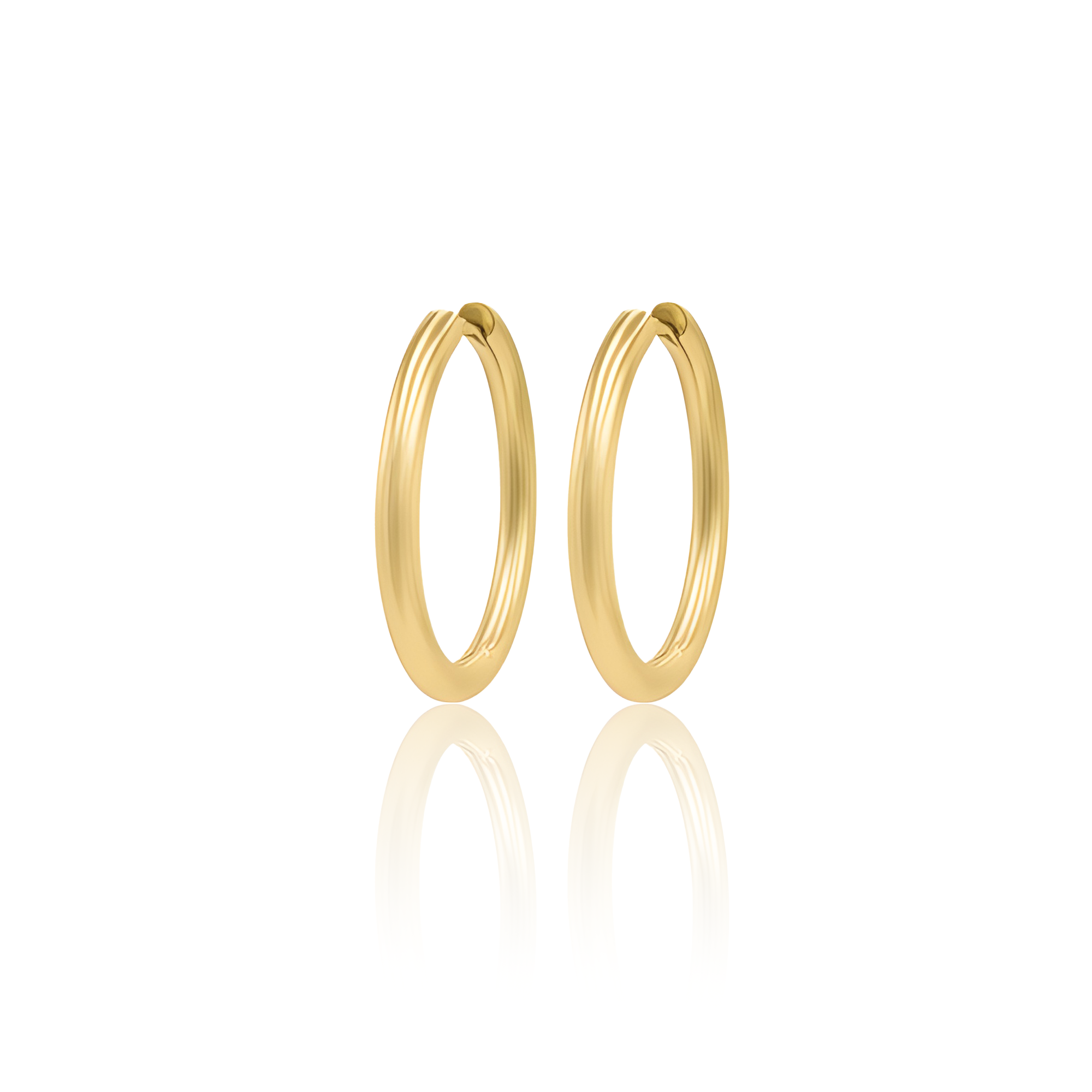 V-Gold Hoop Earrings - Pair