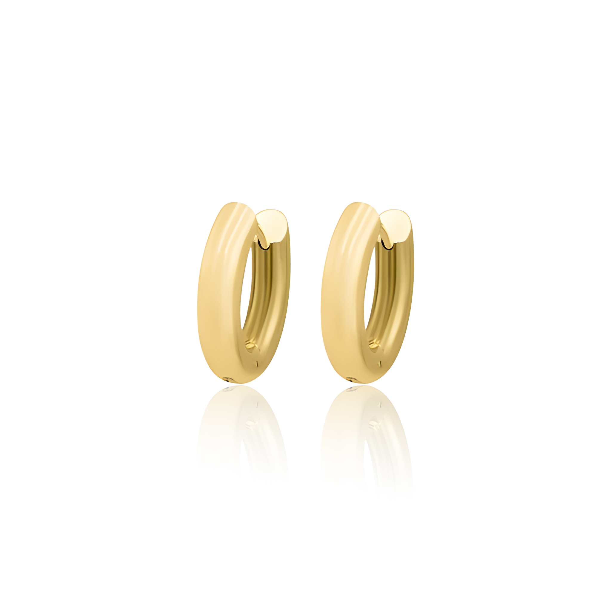 V-Gold Hoop Earrings - Pair