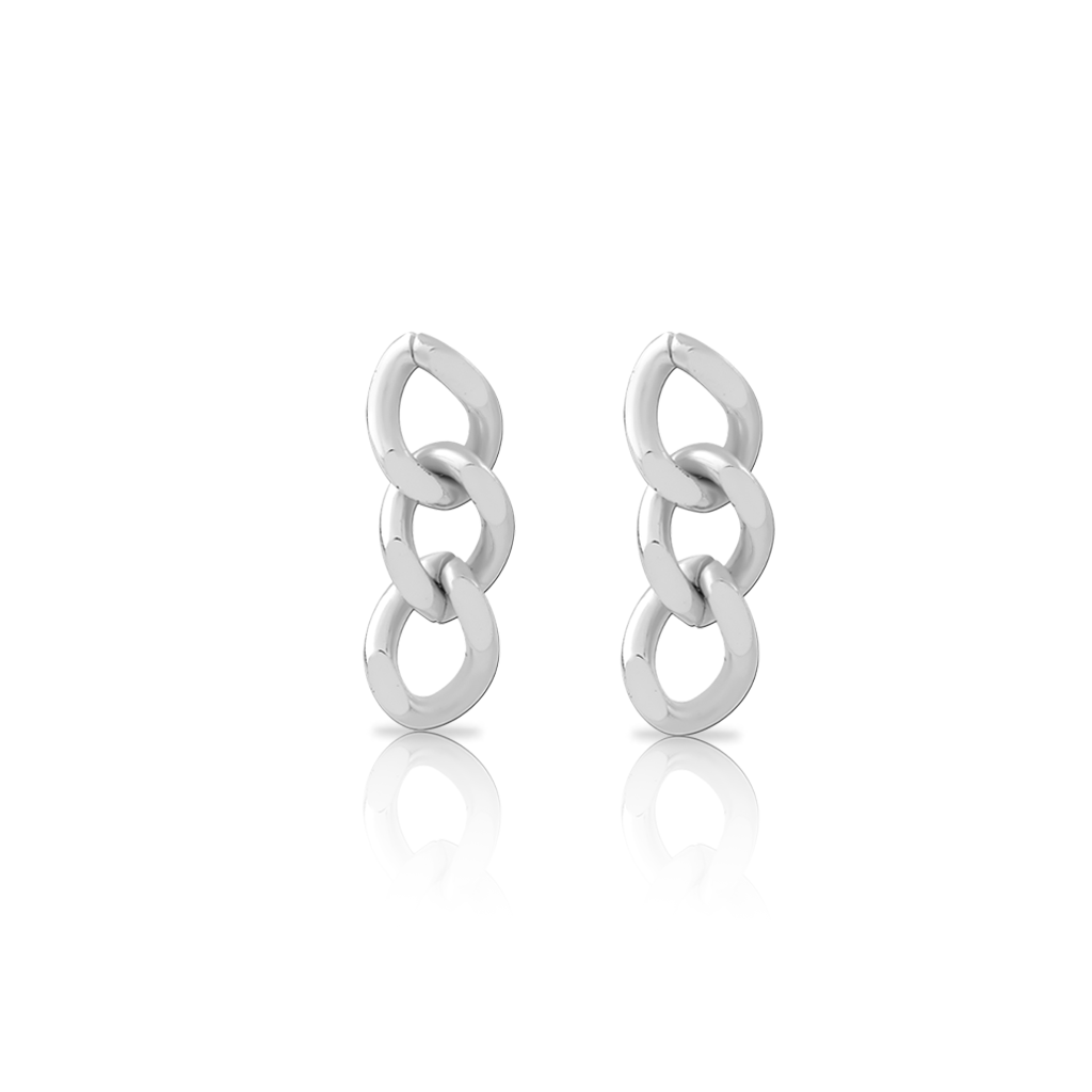 Surgical Steel 3 Link Earrings - Pair