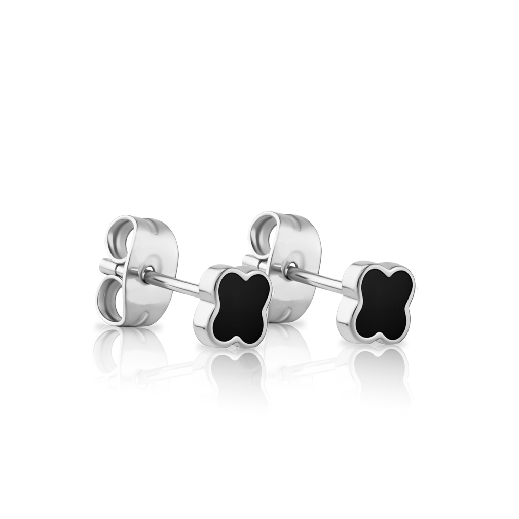 Surgical Steel Clover Earrings - Pair
