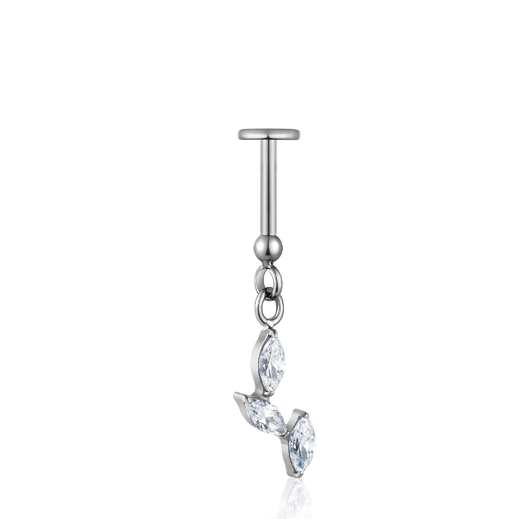 Tri Marquise Hidden Helix