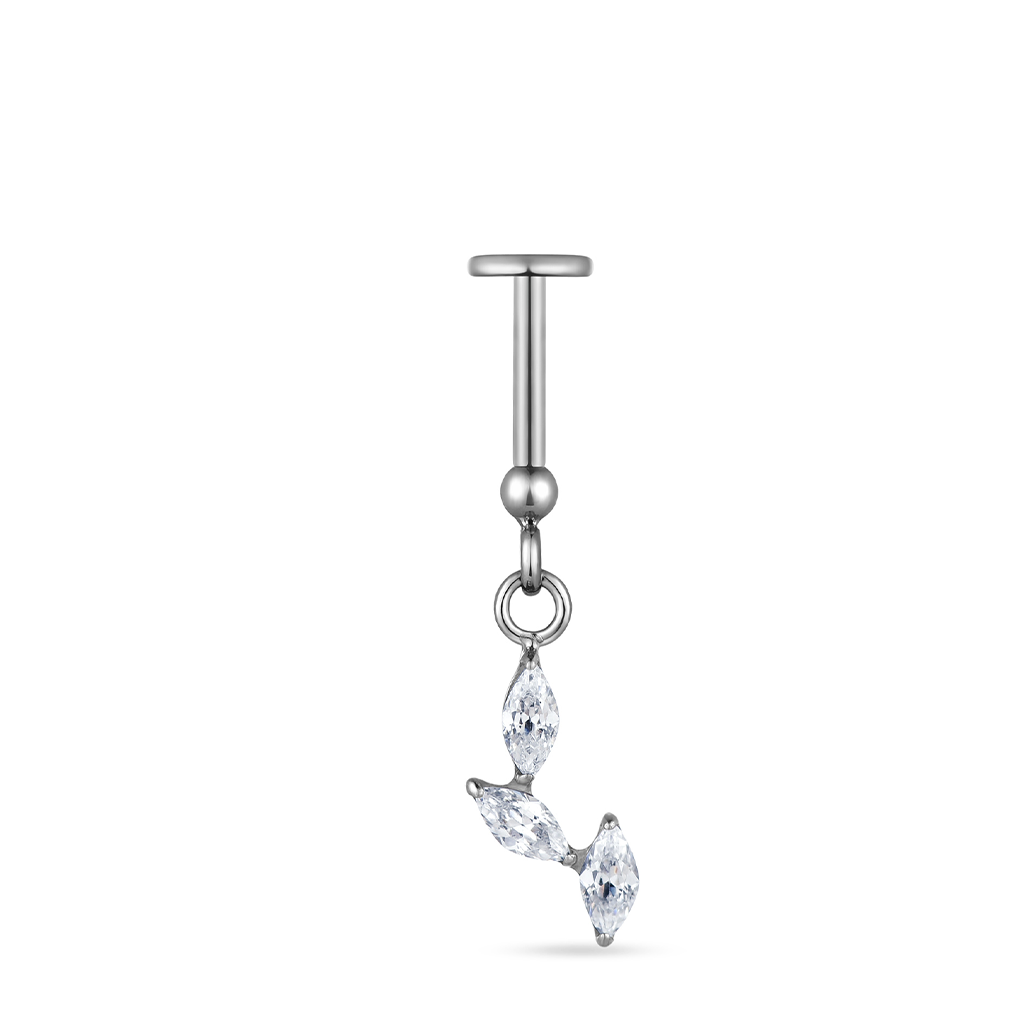 Tri Marquise Hidden Helix