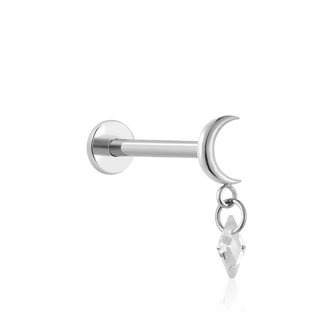 Moon w Dangle Flatback