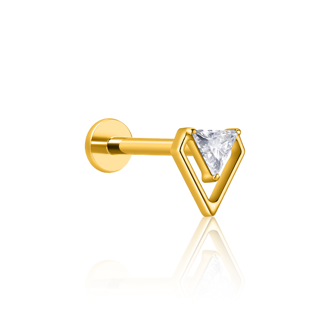 18k V-Gold Diamond Flatback