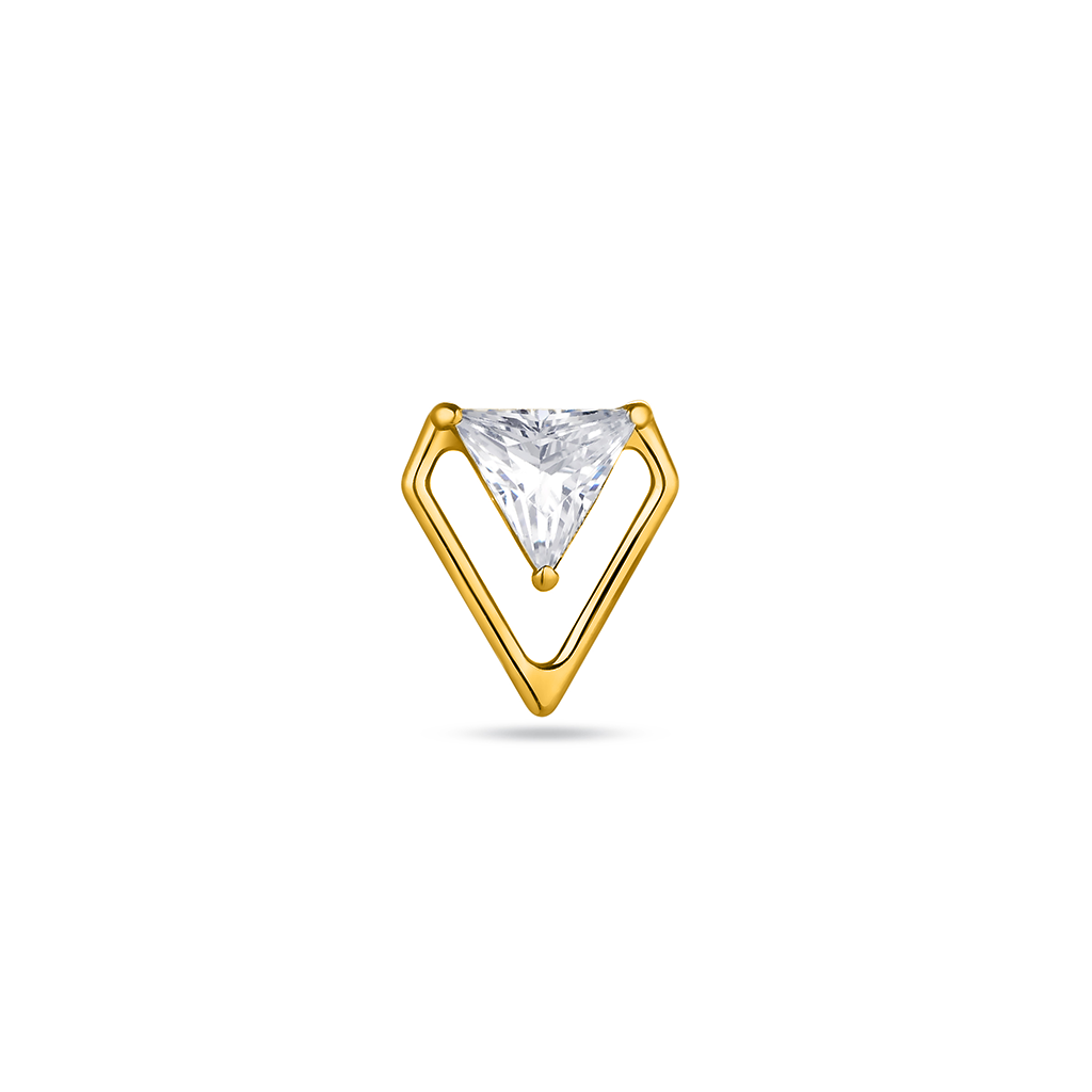 18k V-Gold Diamond Flatback