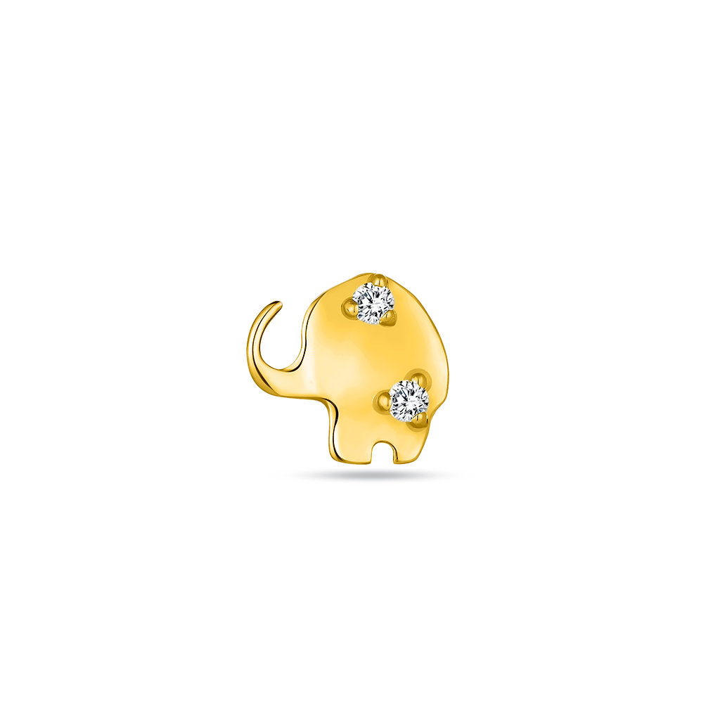 18k V-Gold Dumbo Elephant Flatback