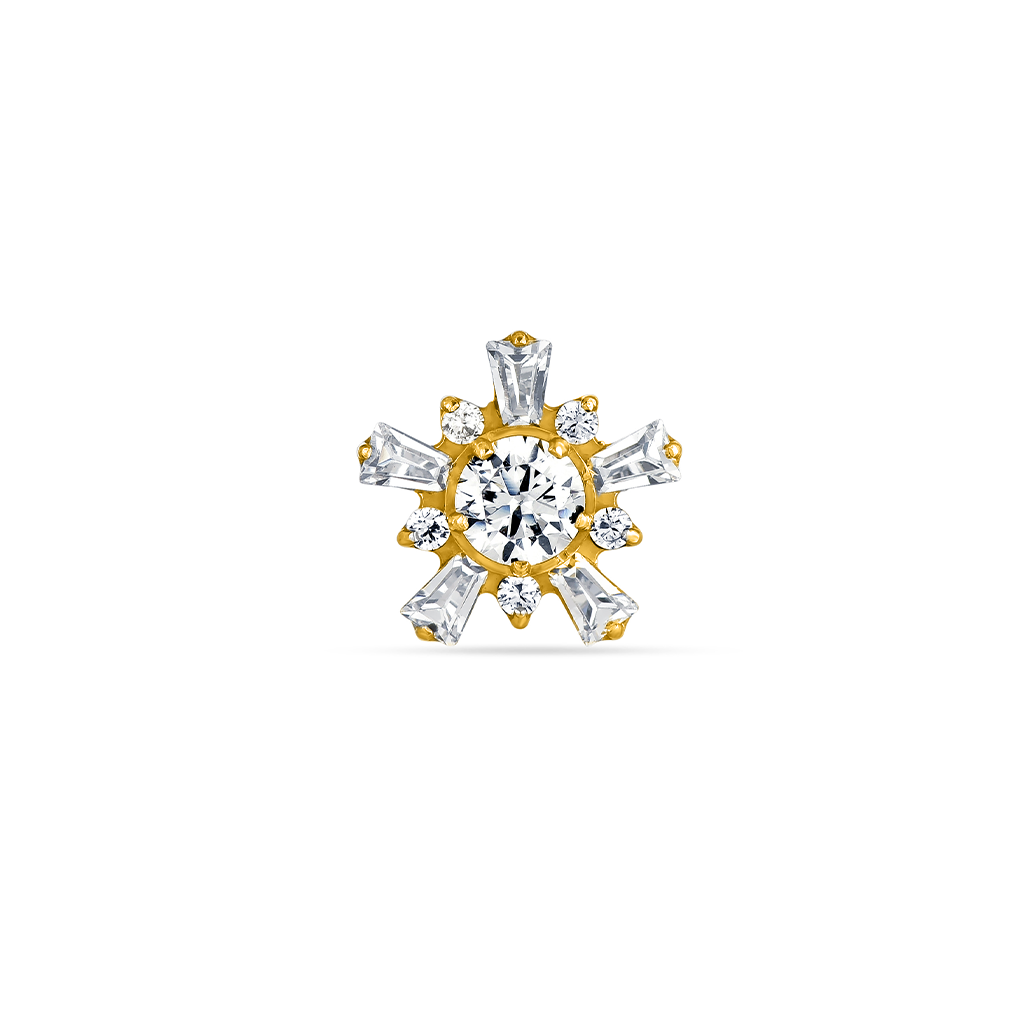 18k V-Gold Helios Flatback