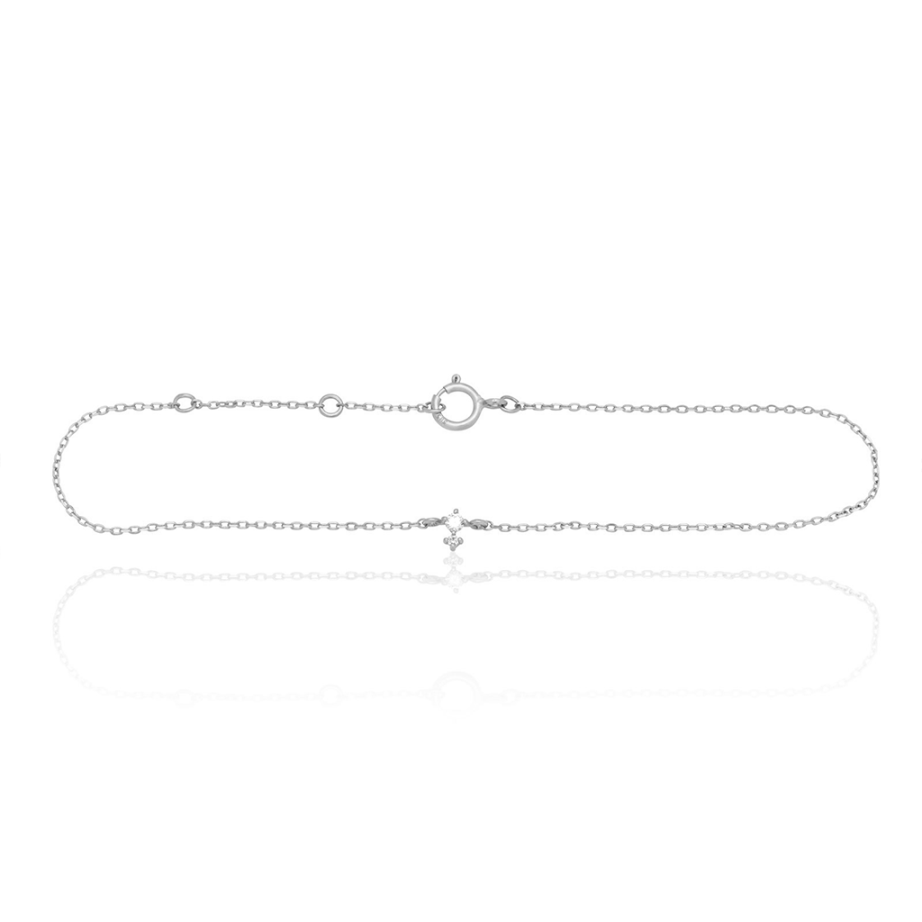14kt White Gold Duo White Diamond Bracelet