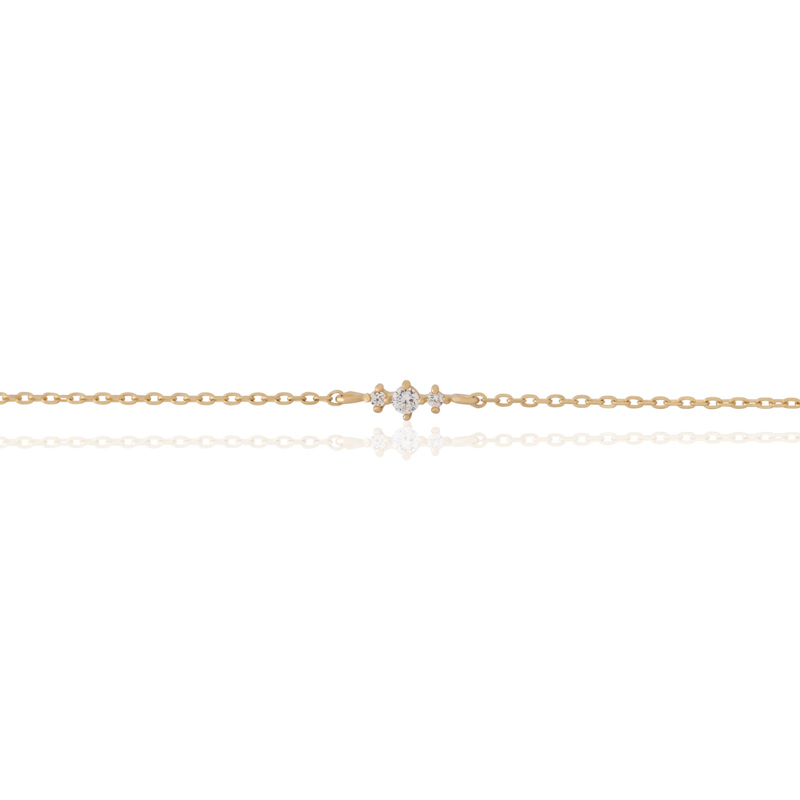 14kt Yellow Gold Trio Crystal Bracelet