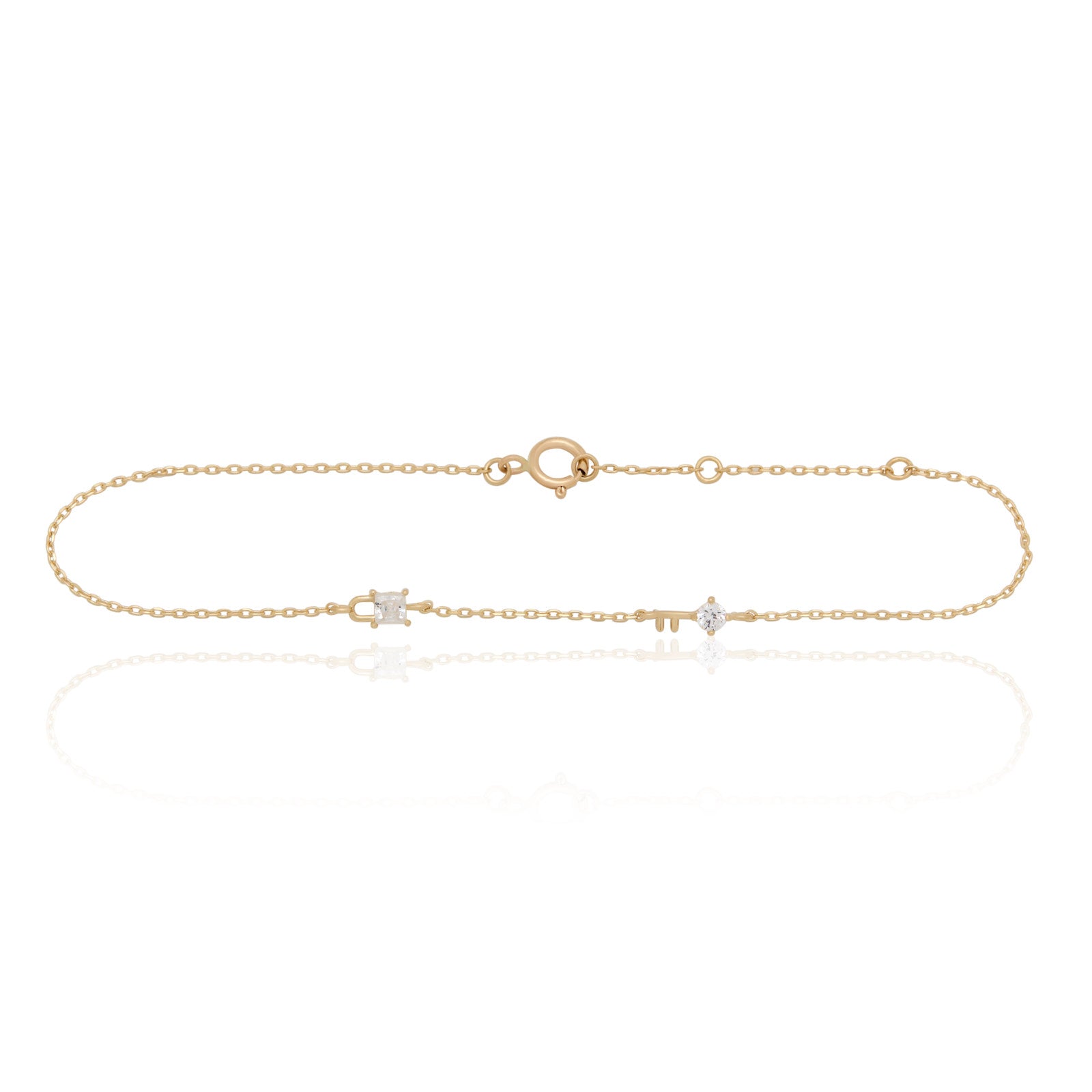 14kt Yellow Gold Key Bracelet
