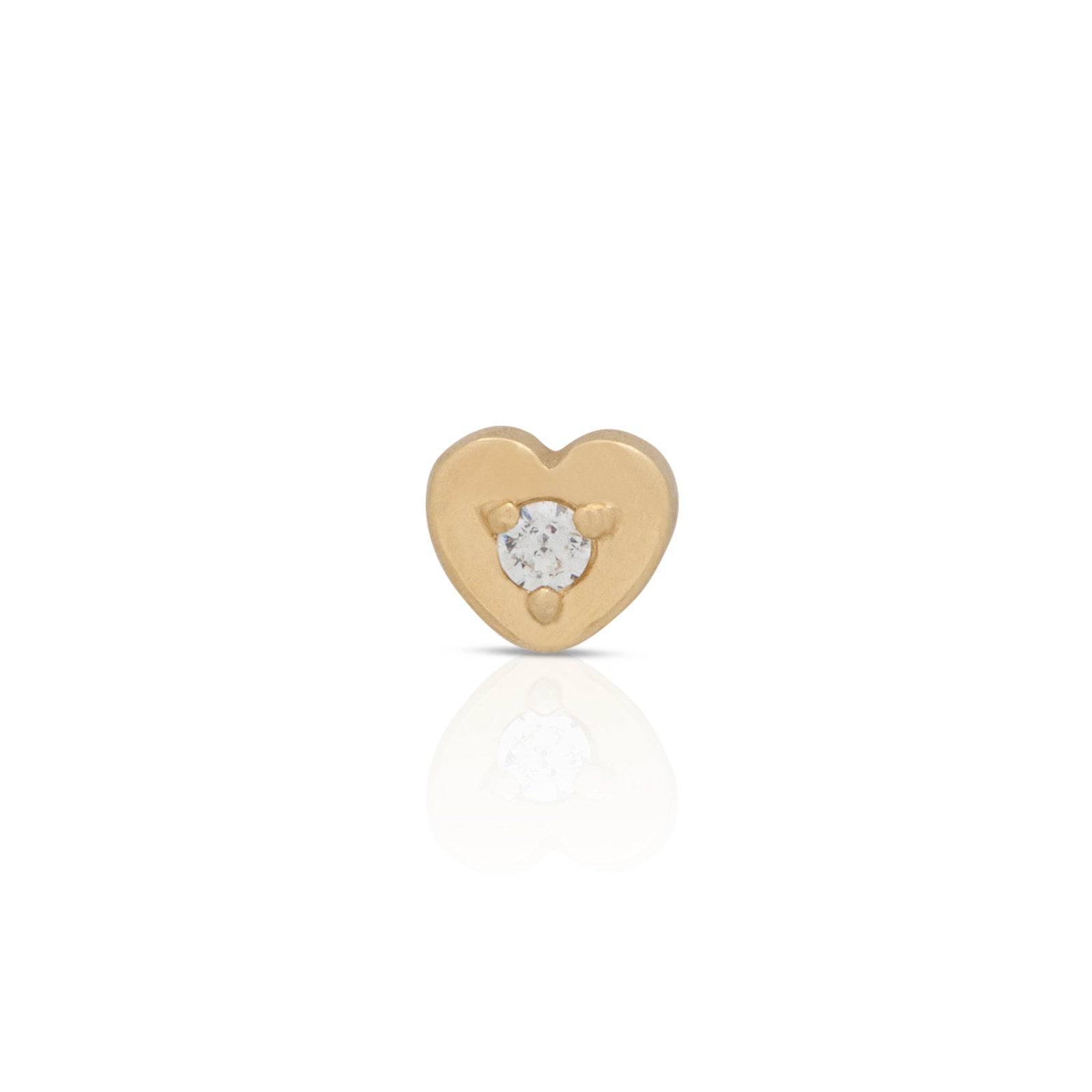 14kt Solid Gold Charm Slider Heart