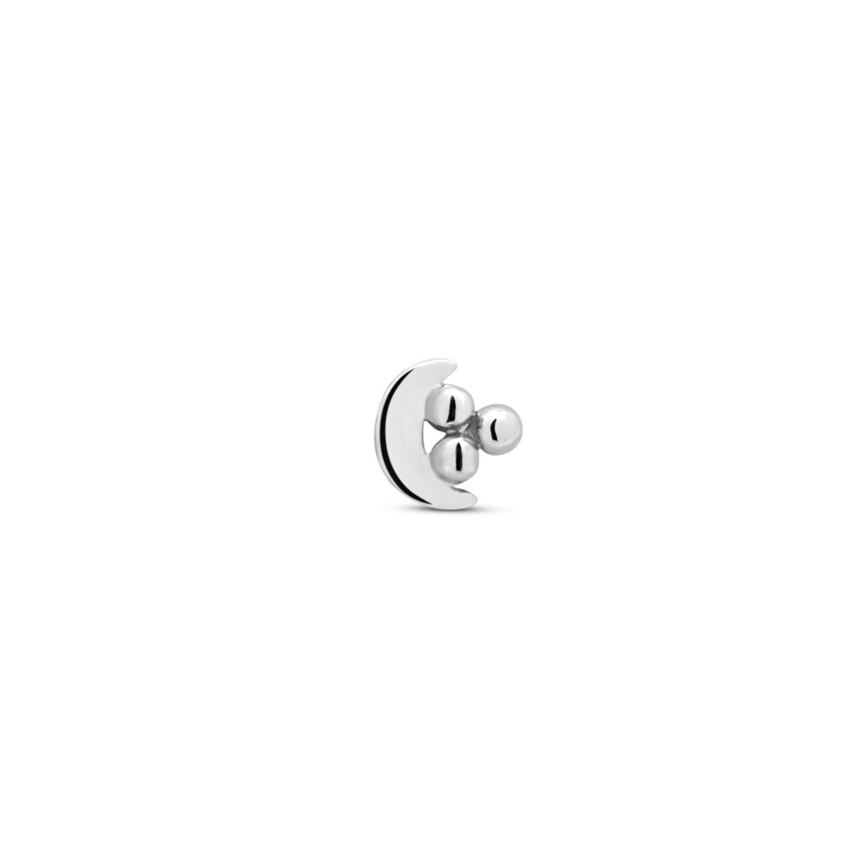 14kt White Gold Flatback - Lunar