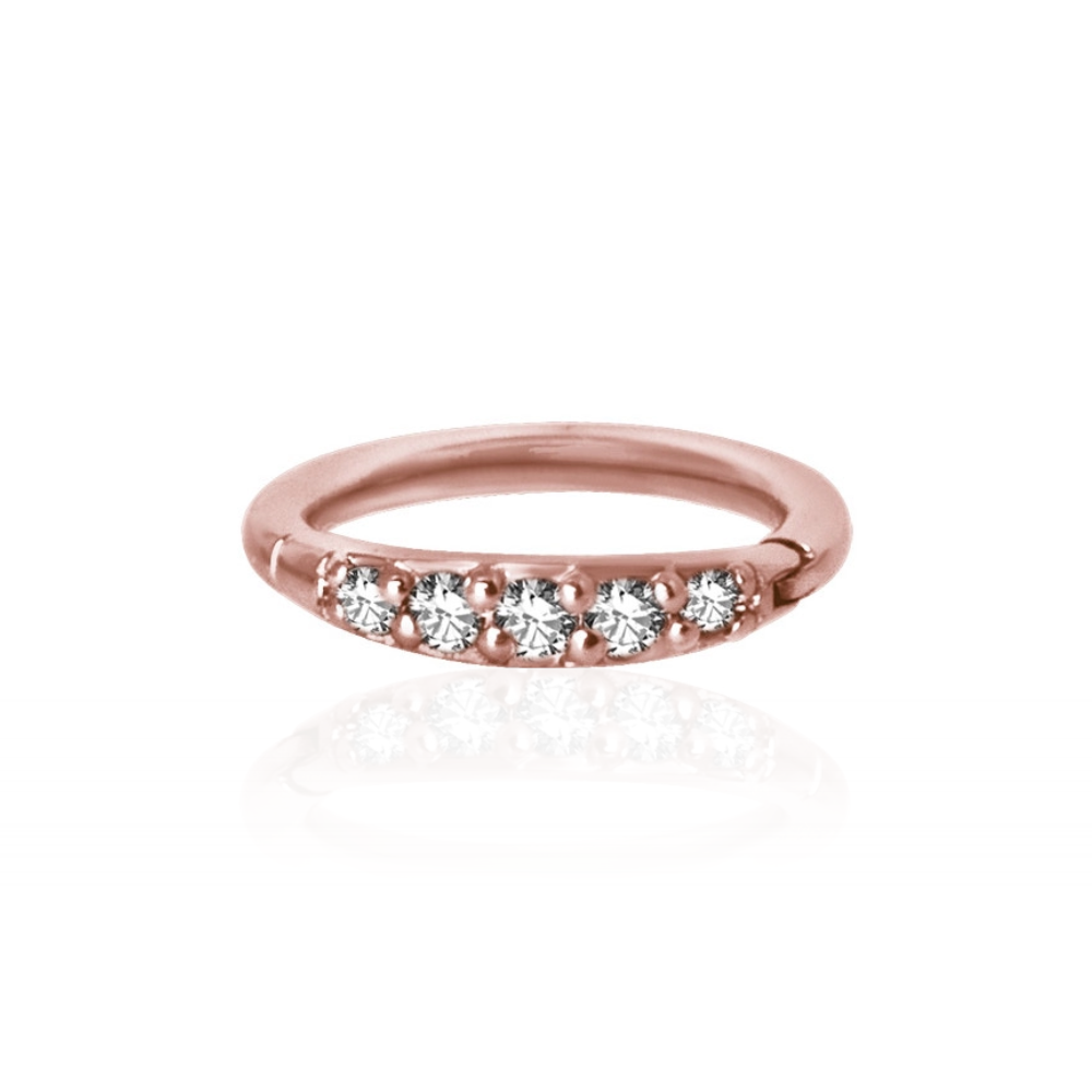 Rose Gold Jewelled Hinged Segment