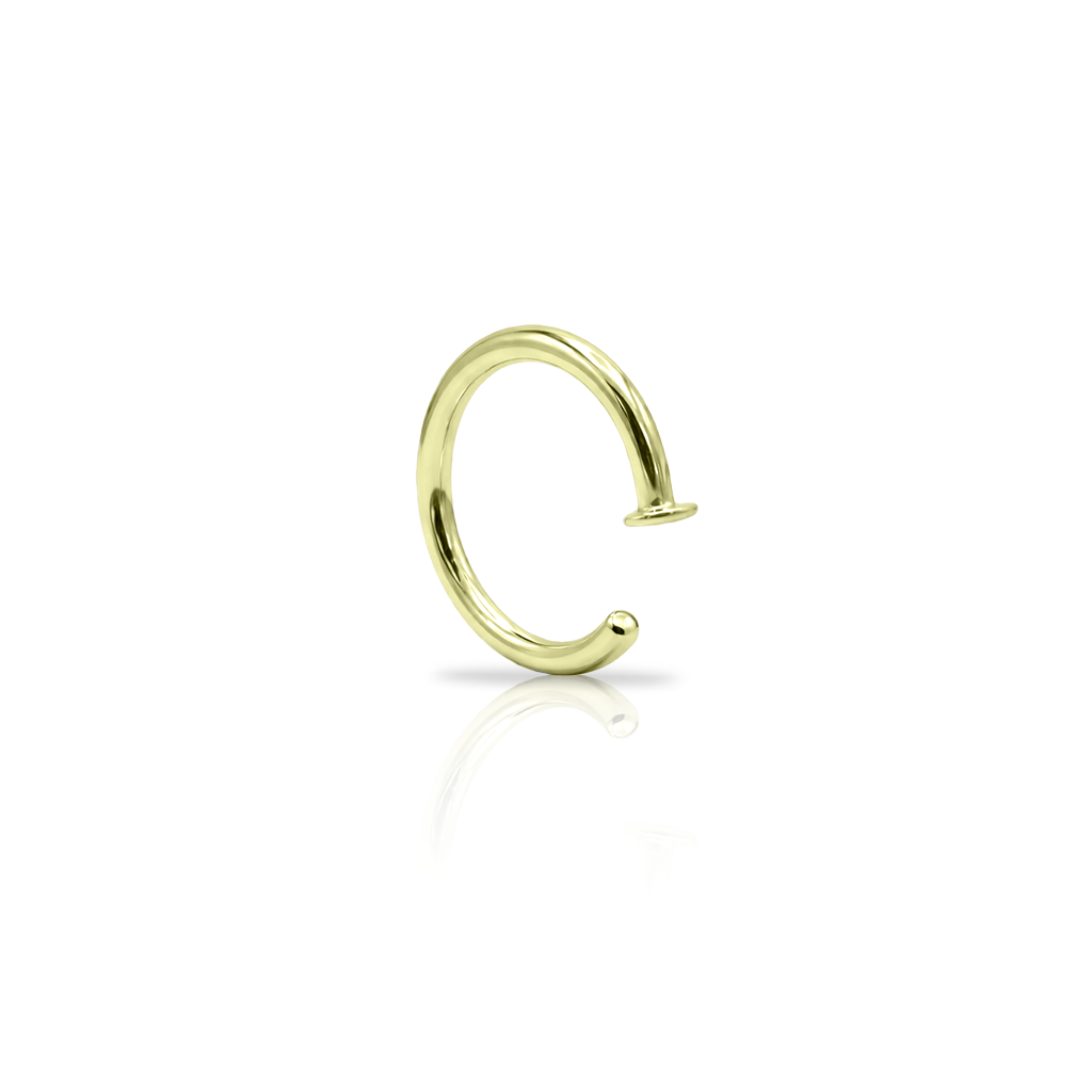 Zircon Gold Open Nose Ring