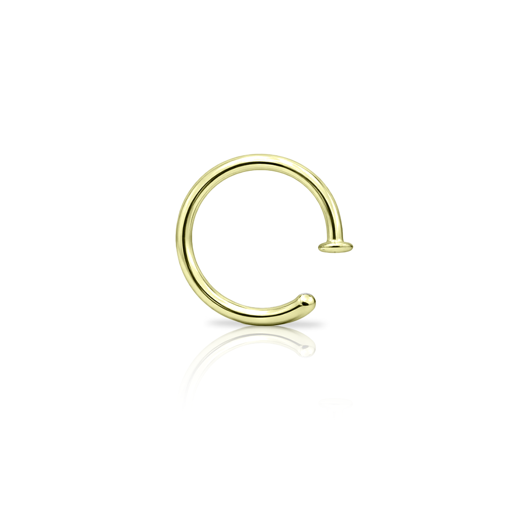 Zircon Gold Open Nose Ring