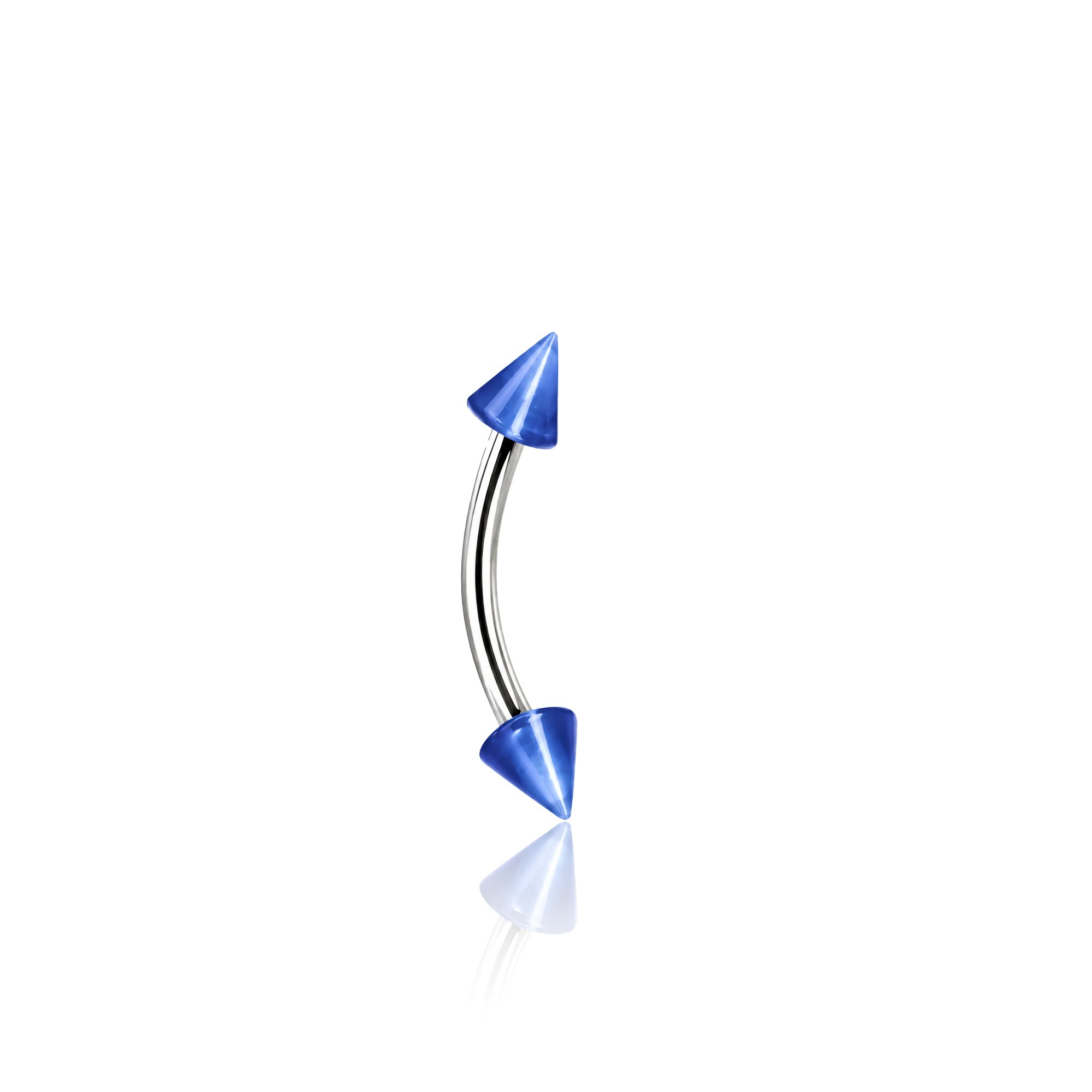 Surgical Steel Curved Barbell with acrylic Spike