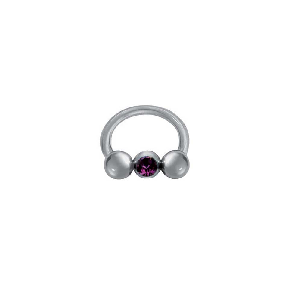 Captive Bead Ring w Stone