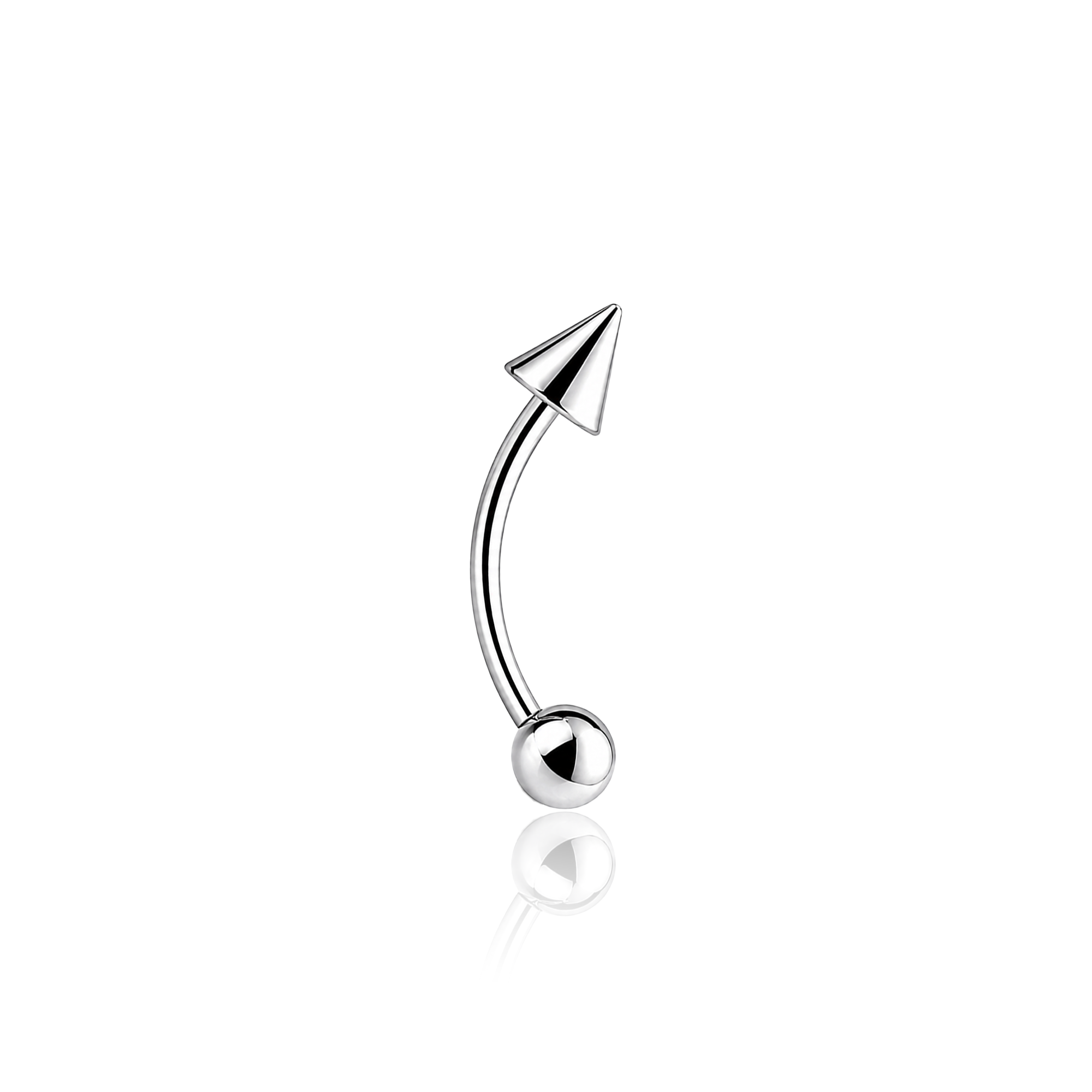 Curved Barbell with Spike & Ball