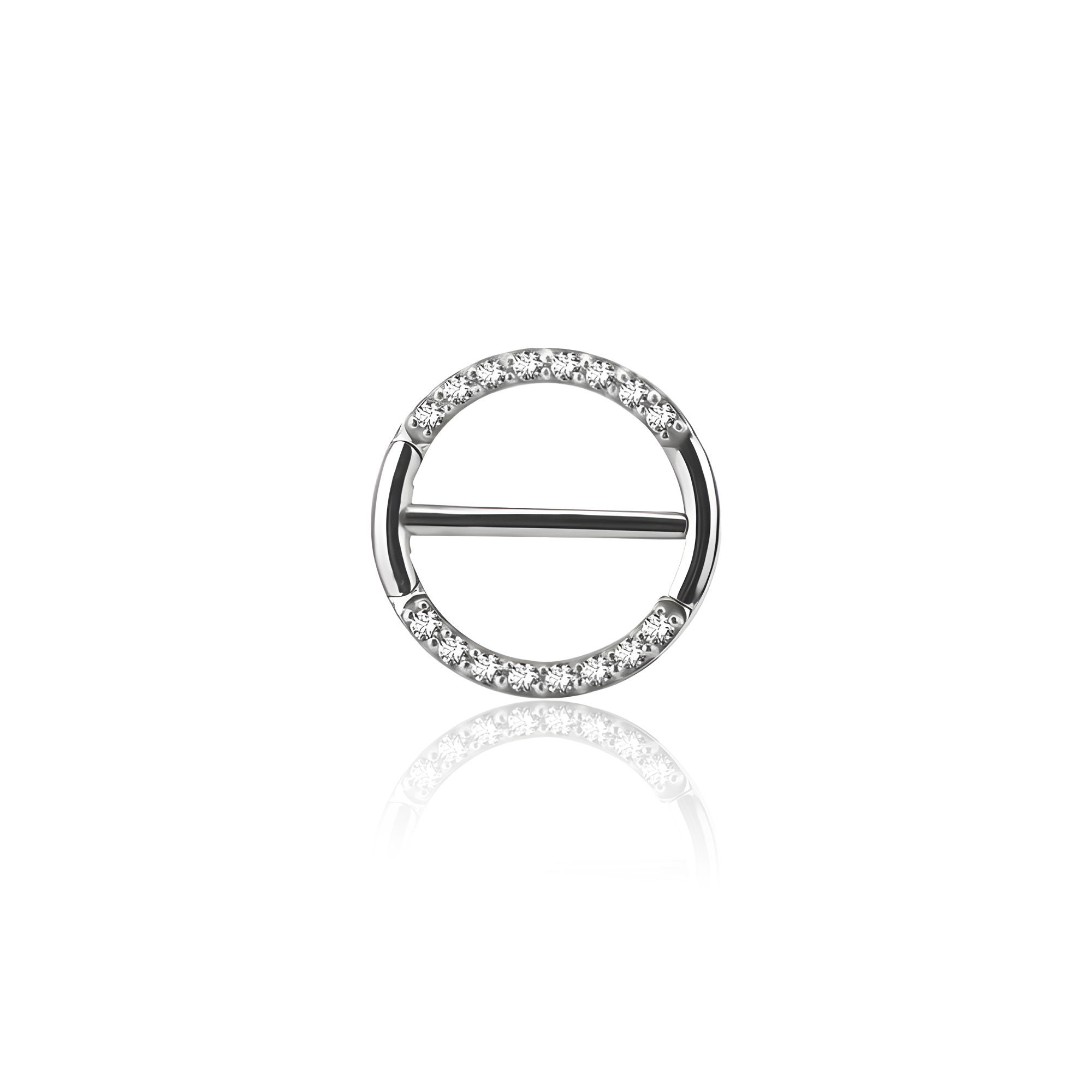 Hinged Jewelled Circle Nipple Clicker