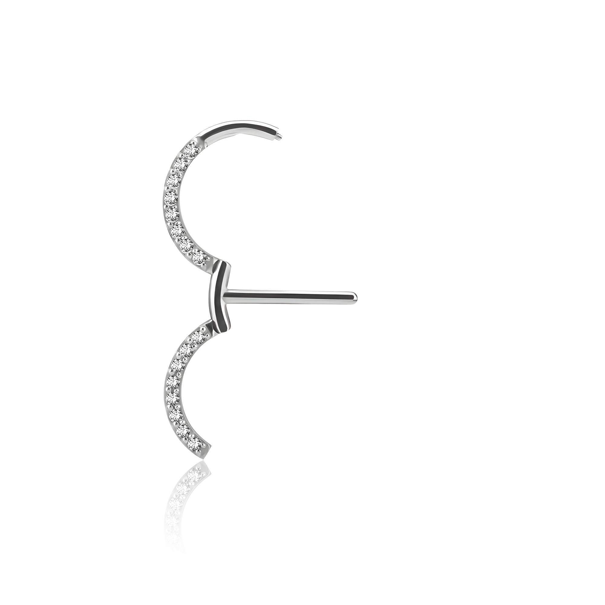 Hinged Jewelled Circle Nipple Clicker