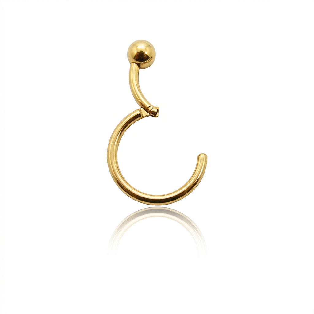 V-Gold Hinged Captive Bead Ring