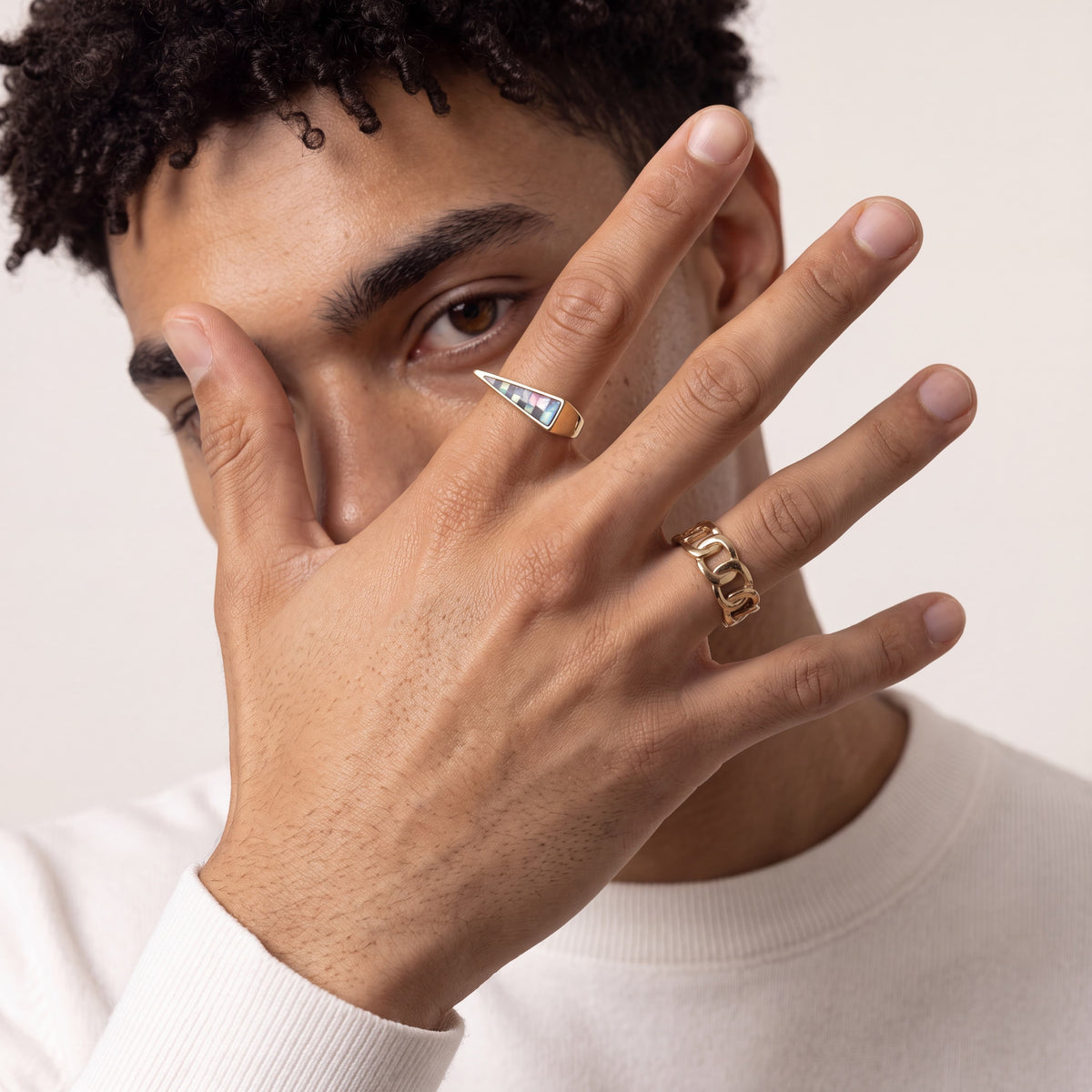18k V-Gold Ring - Cuban