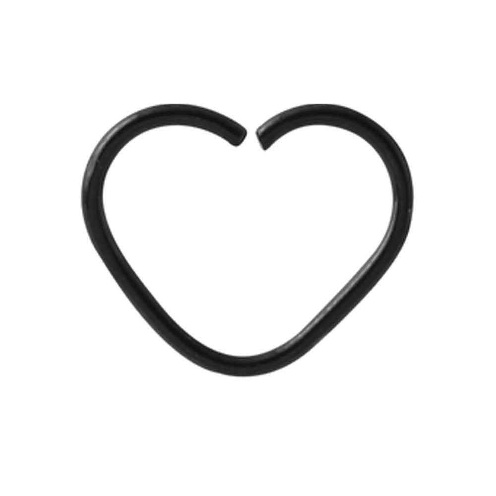 Blackline Heart Continuous Ring