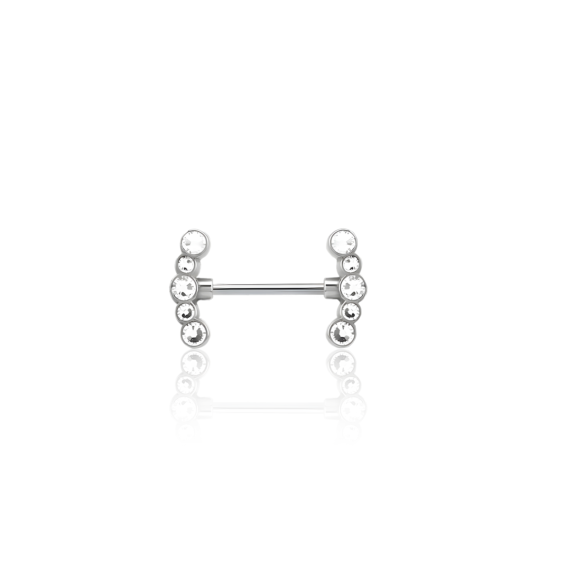 5 Curved Jewelled Nipple Bar
