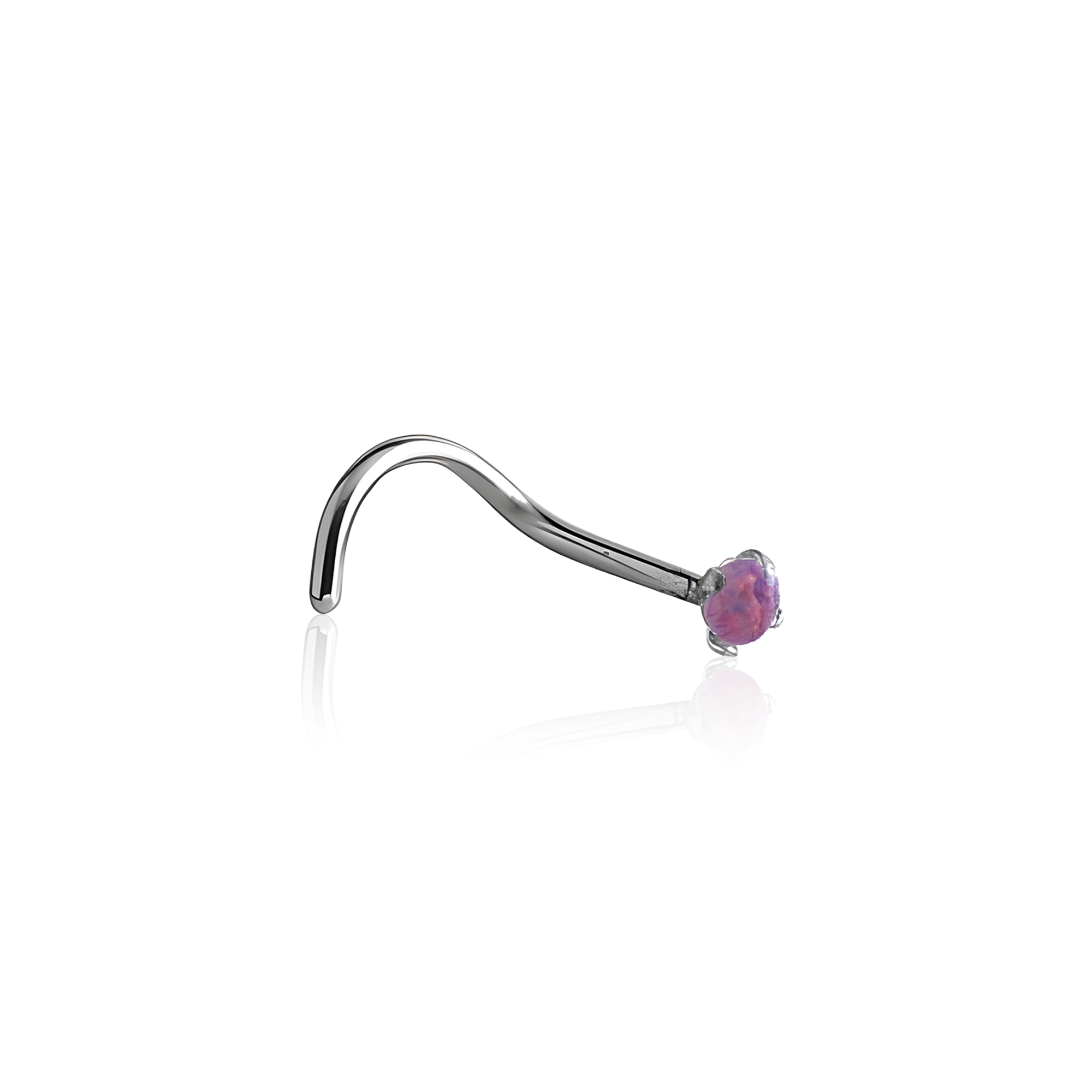 Surgical Steel Claw Set Opal Nose Stud