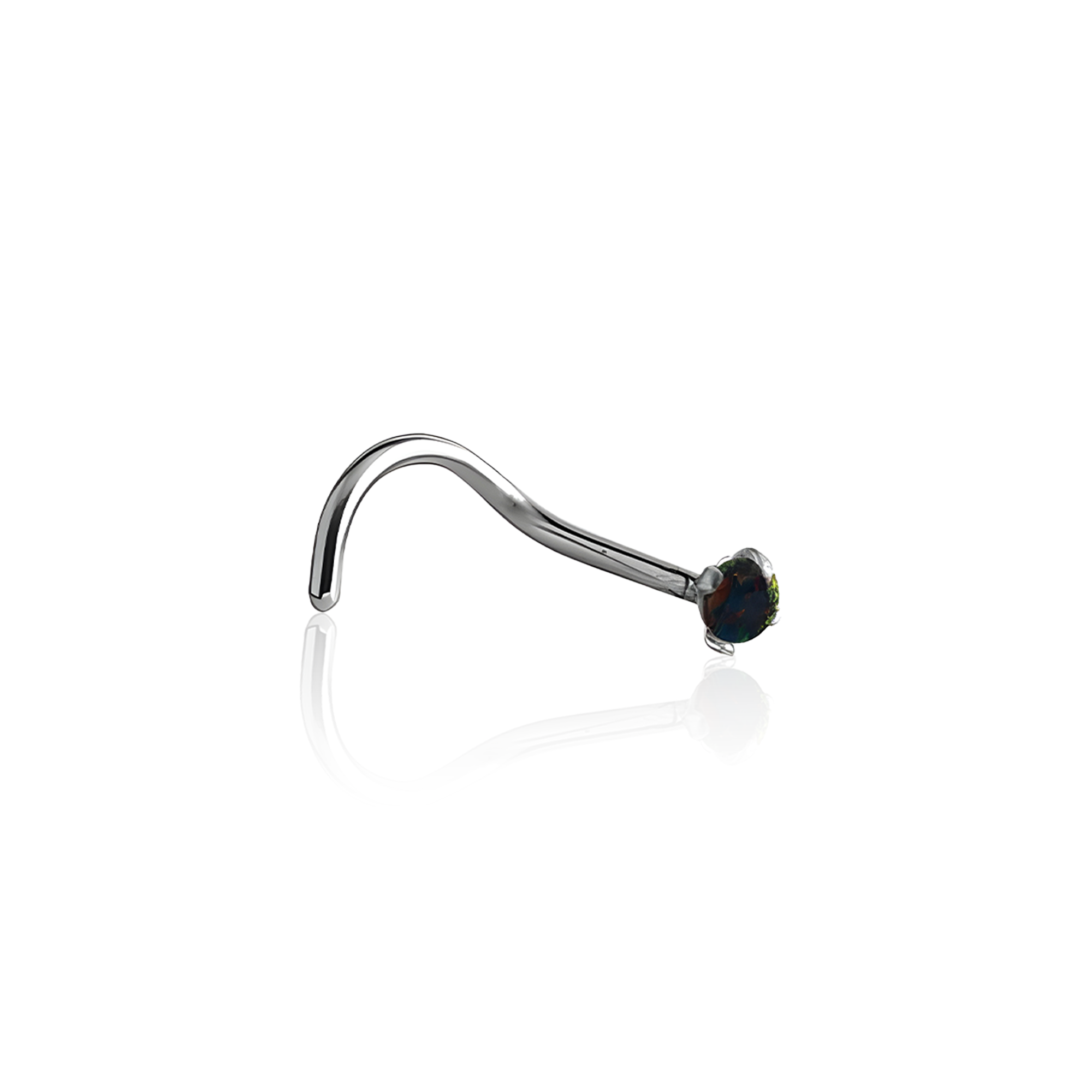 Surgical Steel Claw Set Opal Nose Stud
