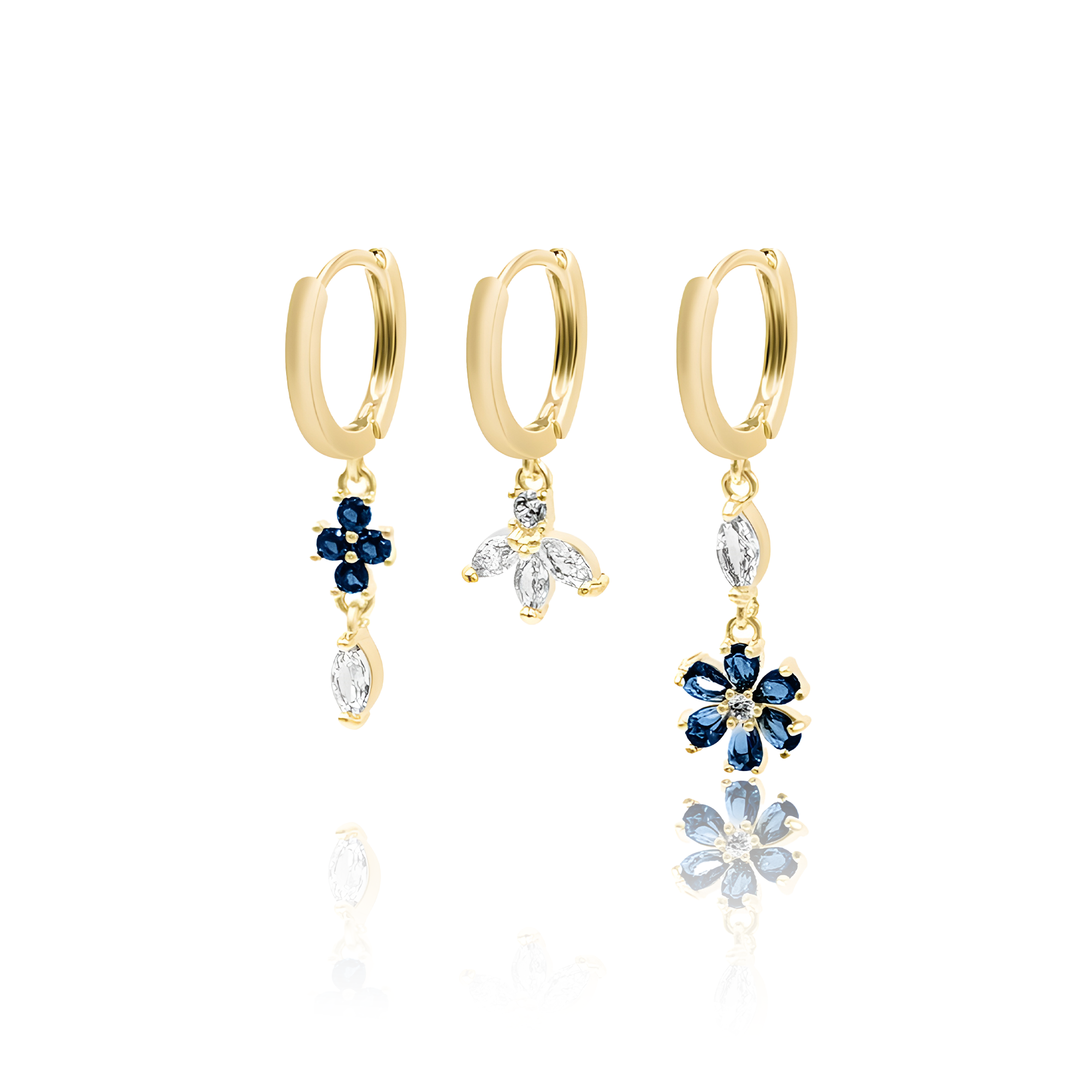 Curated Ear Stack - Flower Drop | 4 Petal | Marq