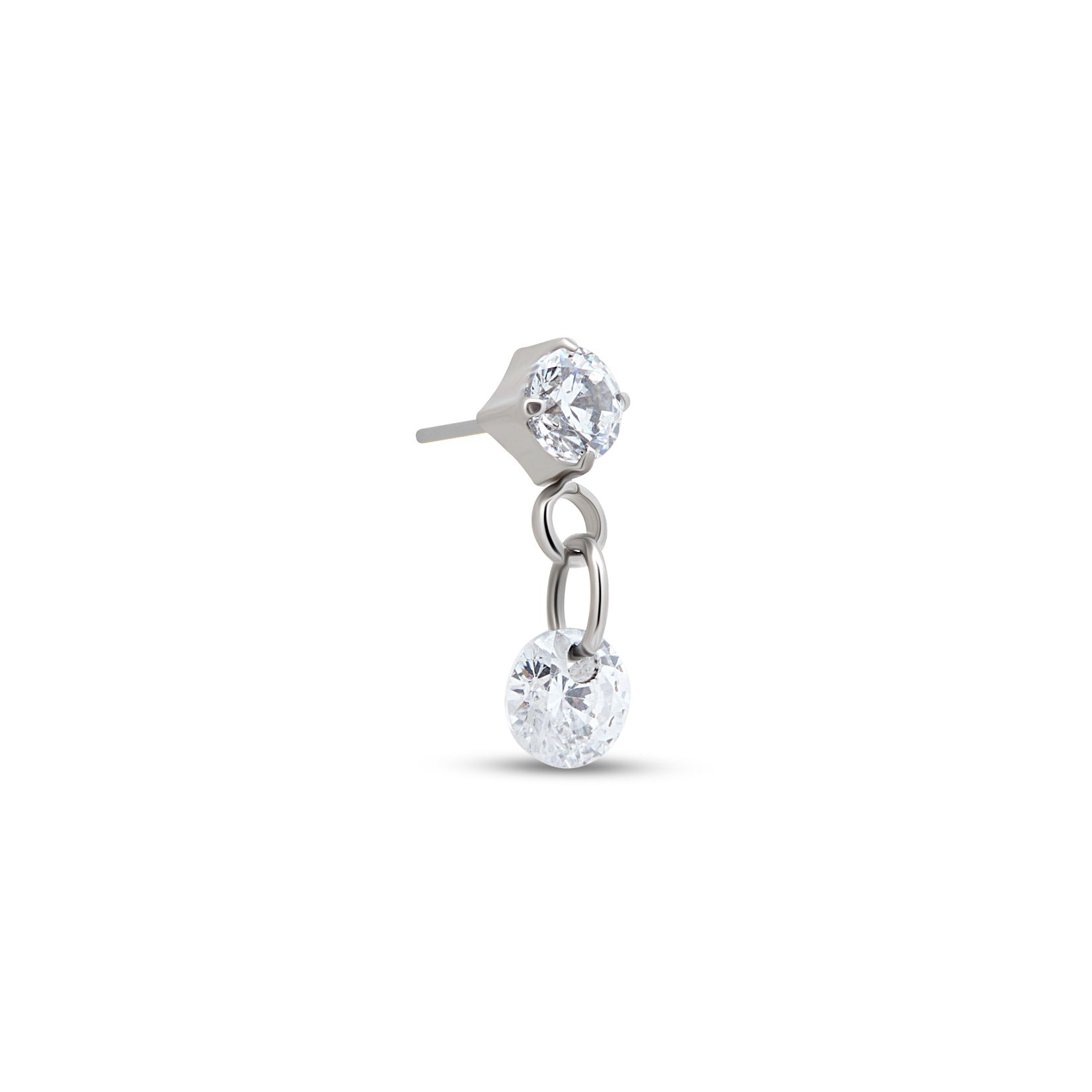 Jewelled Dangle Prong Crystal Flatback