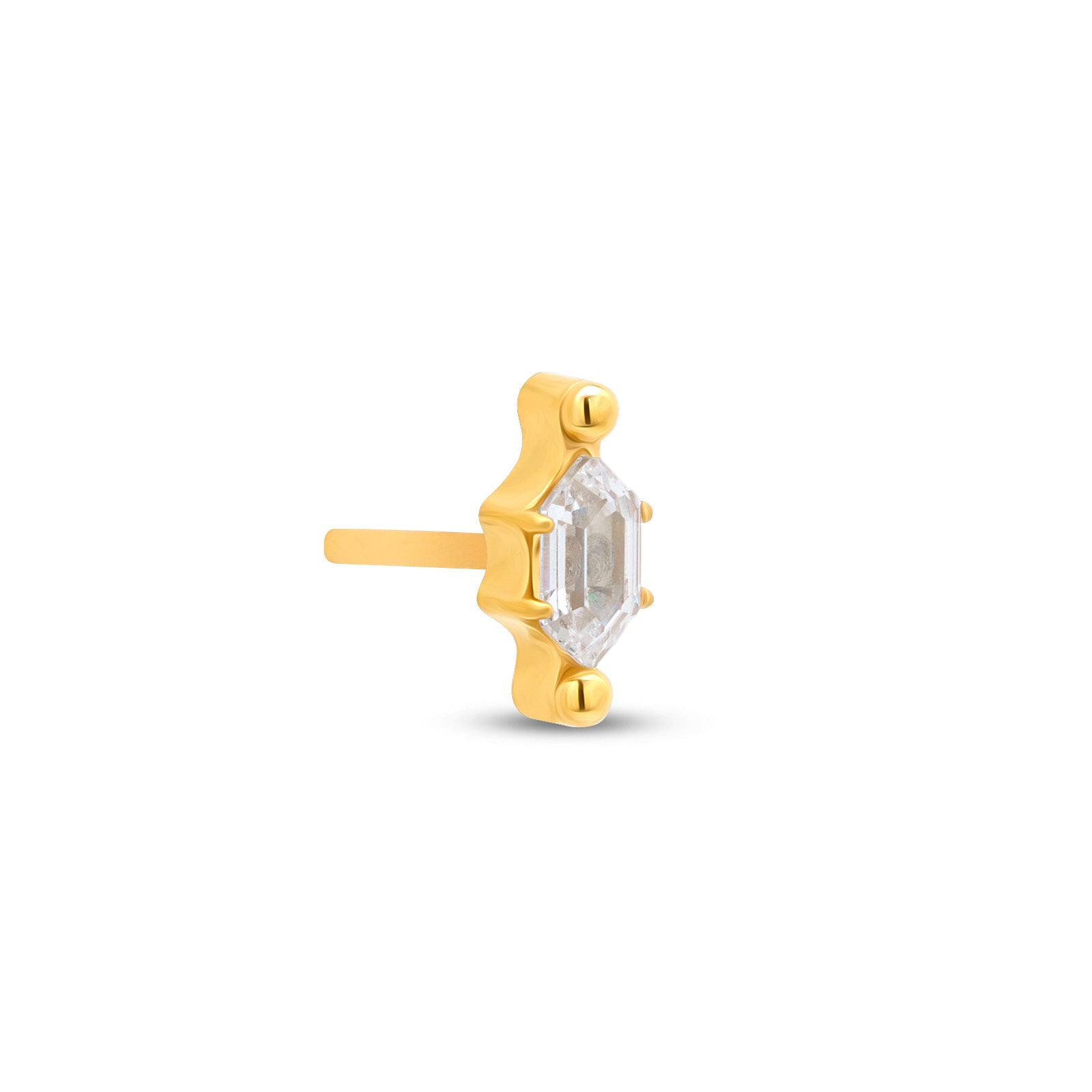18k V-Gold Rupee Flatback