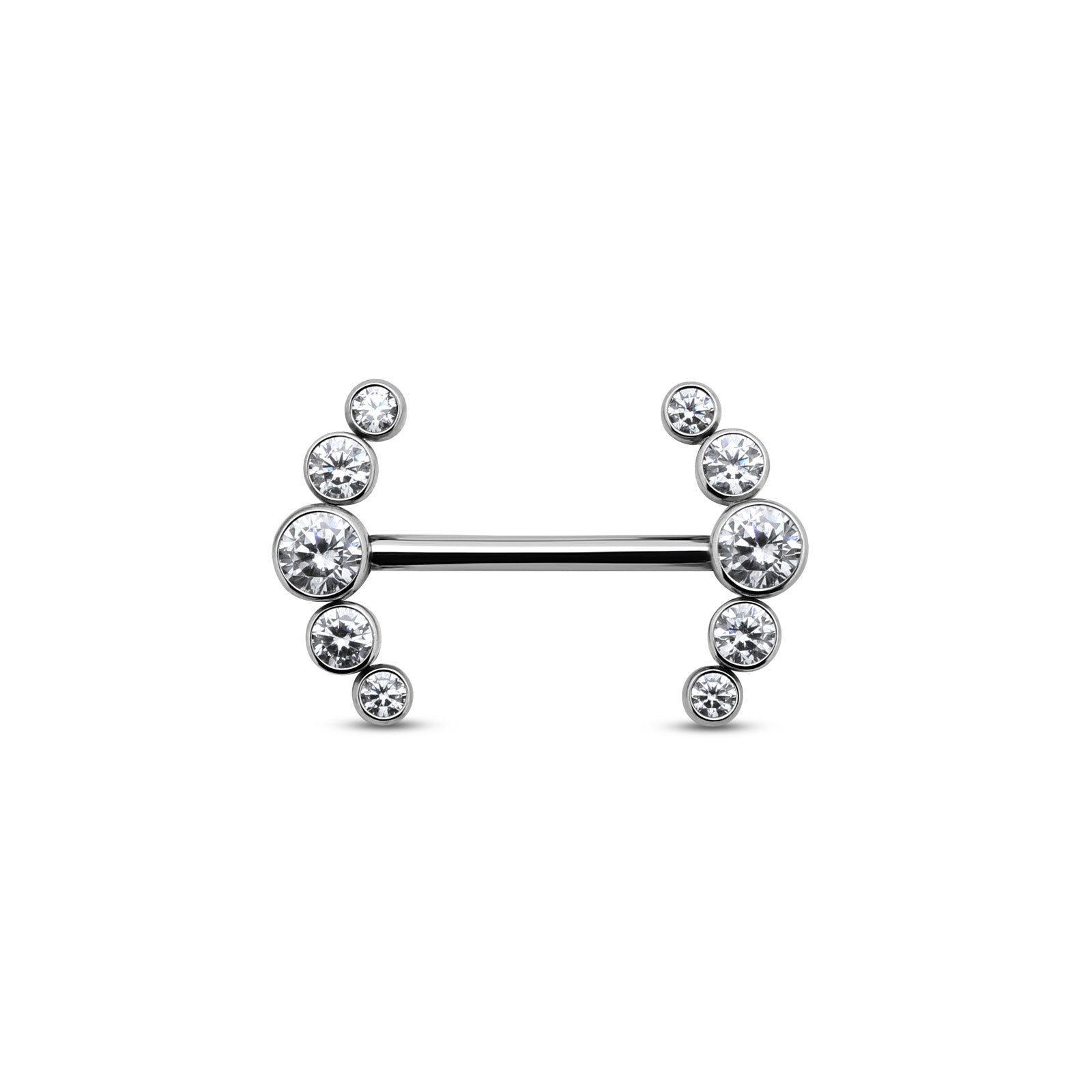 Crystal Curved Nipple Bar