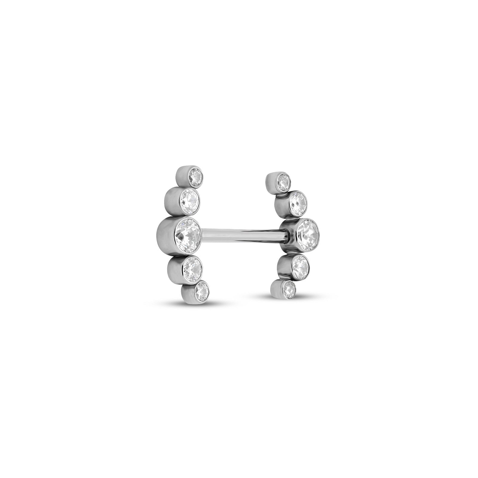 Crystal Curved Nipple Bar
