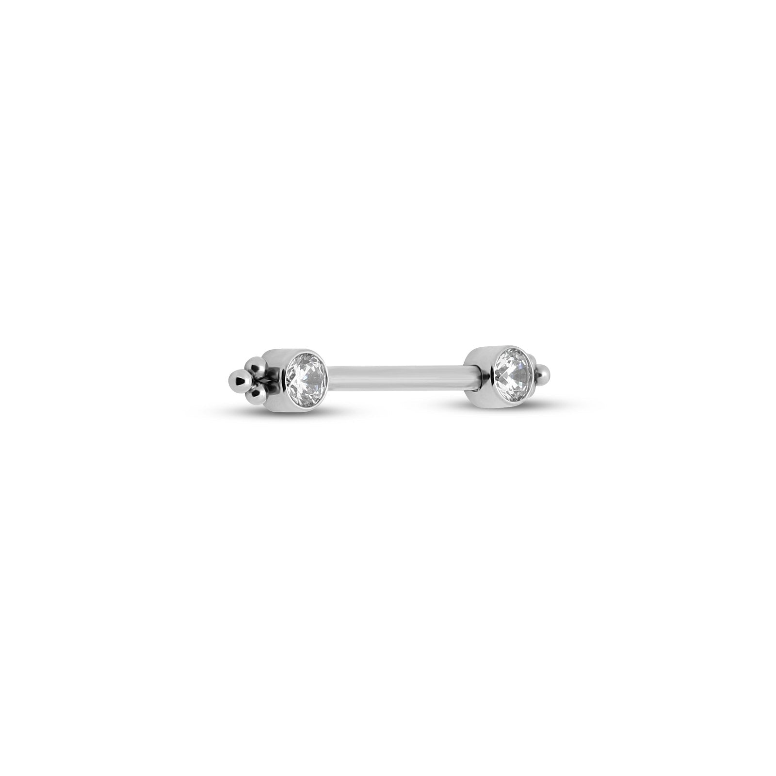 Trio Beads Crystal nipple bar