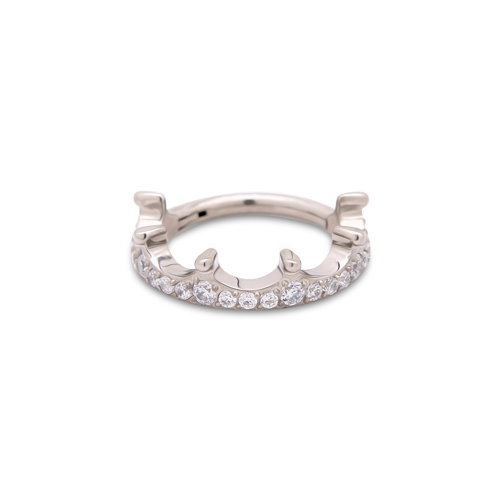 Jewelled Crown Hinged Ring