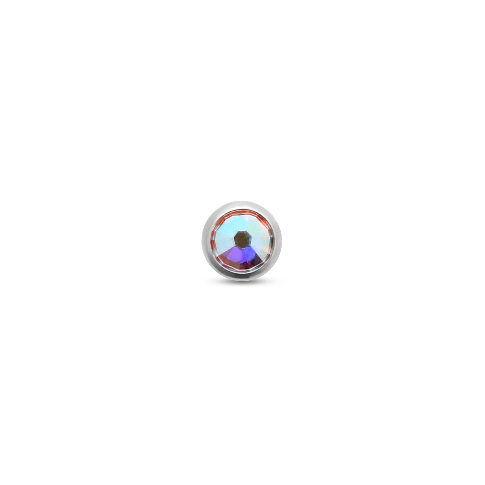 Bezel Crystal Threaded Flatback