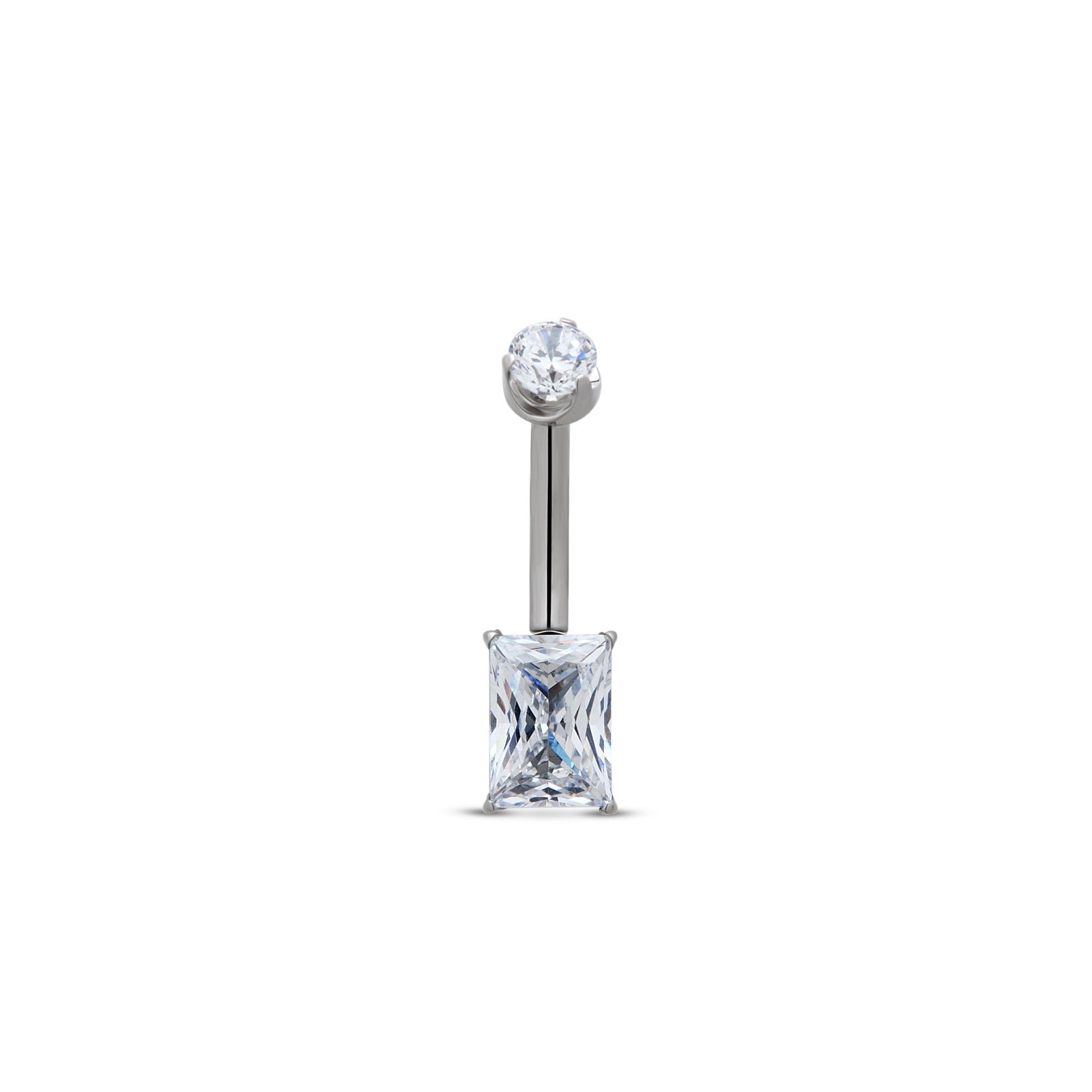 Titanium Square Cut Navel Bar
