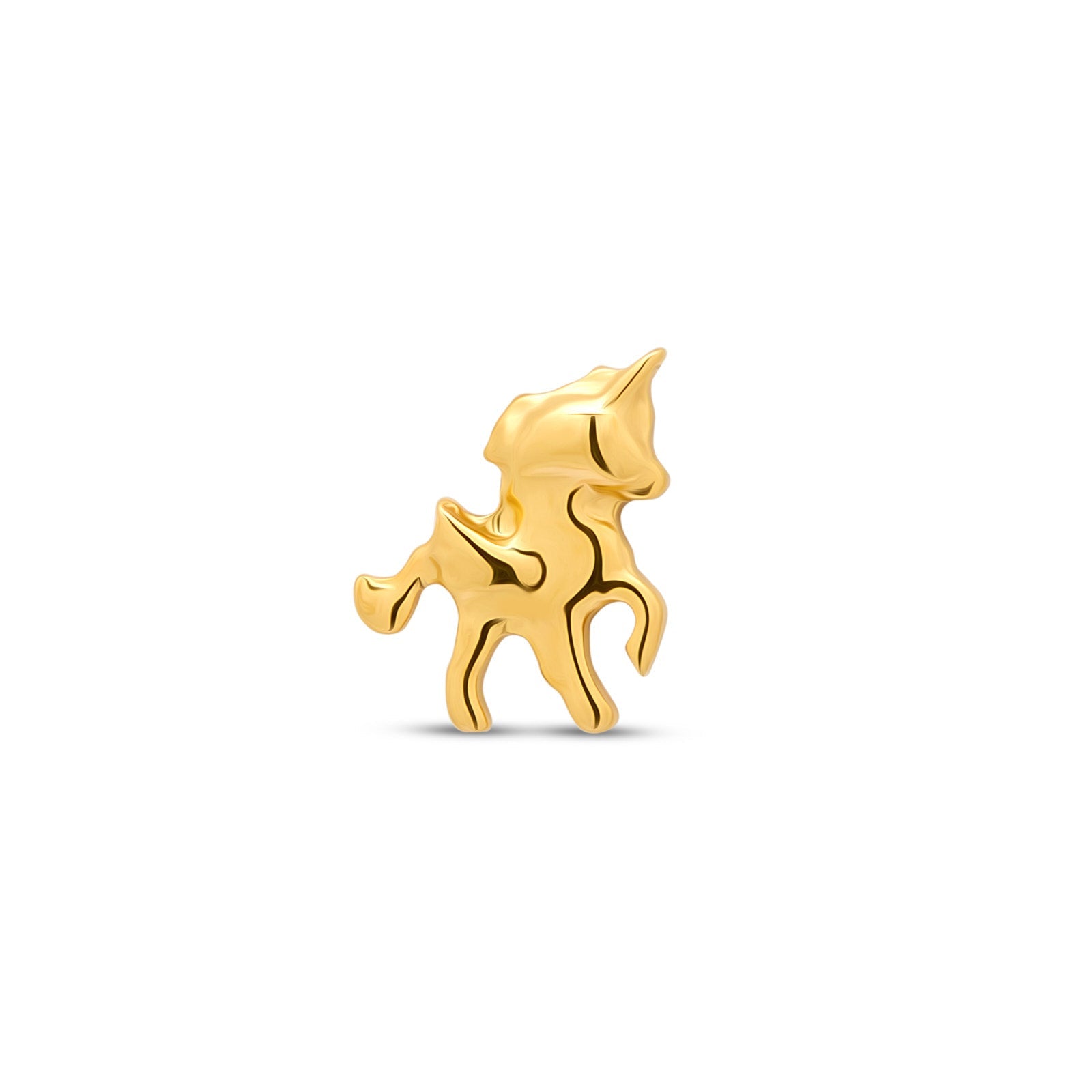 18k V-Gold Unicorn Flatback