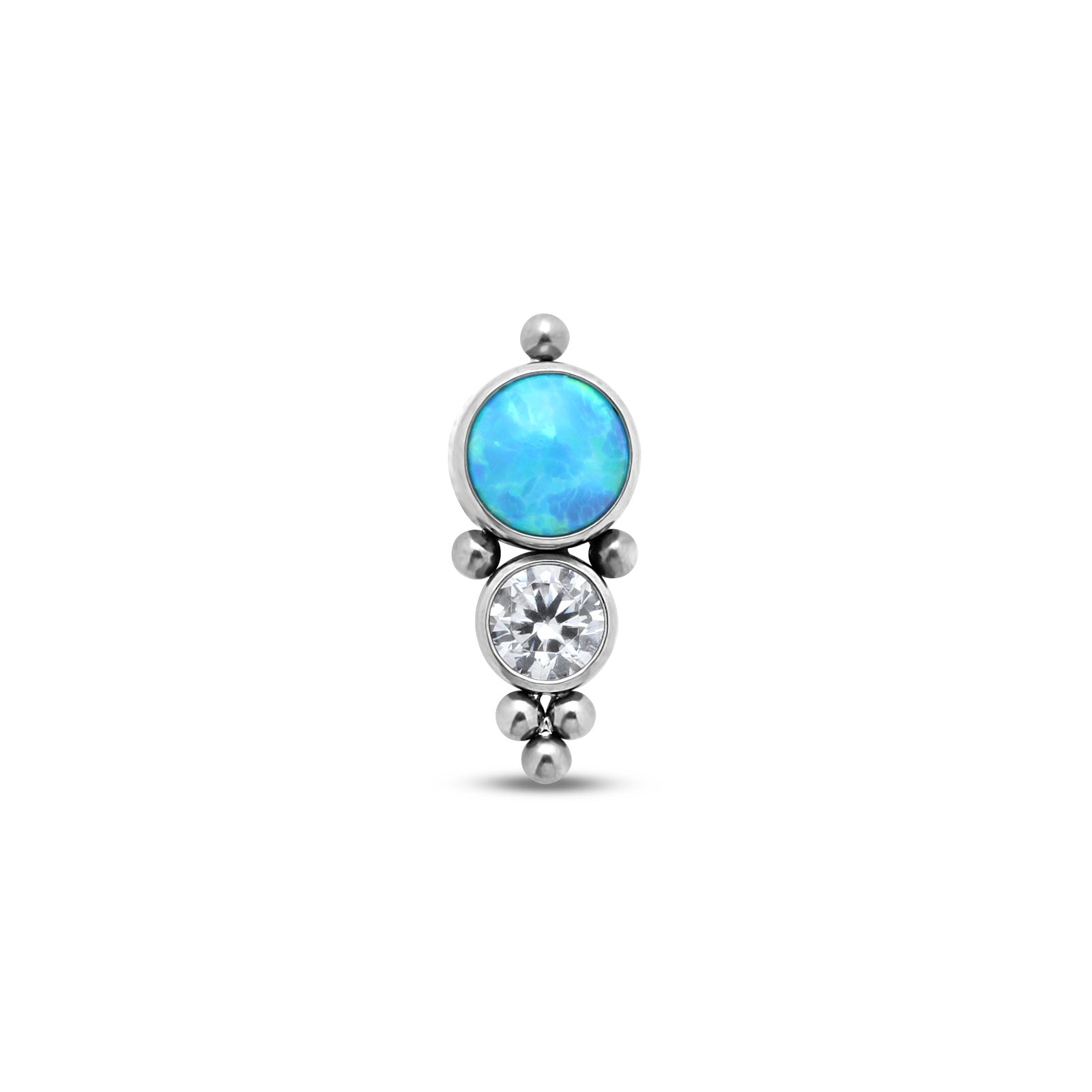 2 Jewel Cluster Crystals And Opal Flatback