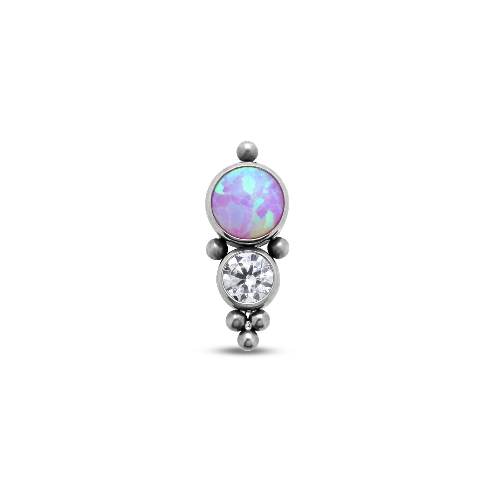 2 Jewel Cluster Crystals And Opal Flatback