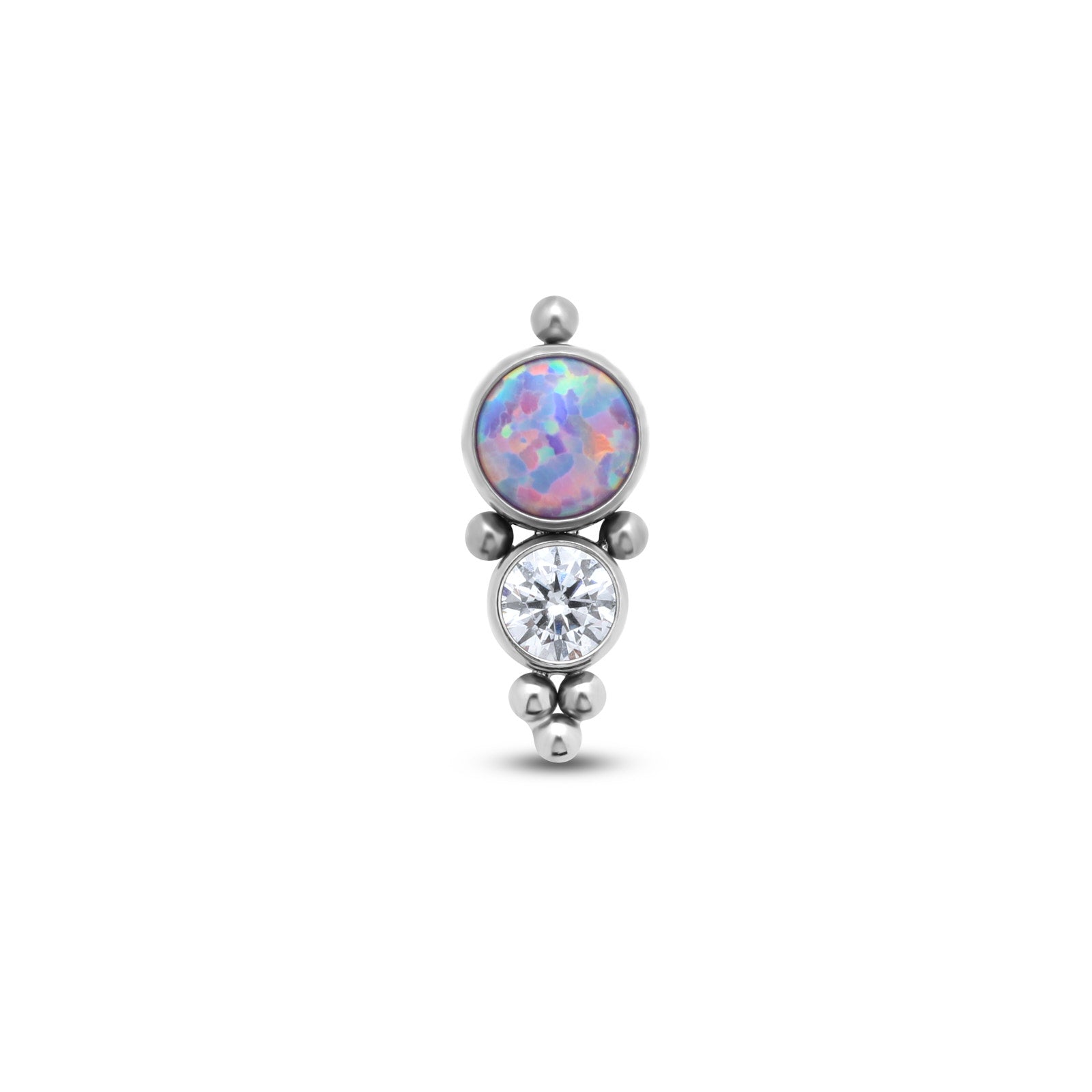 2 Jewel Cluster Crystals And Opal Flatback