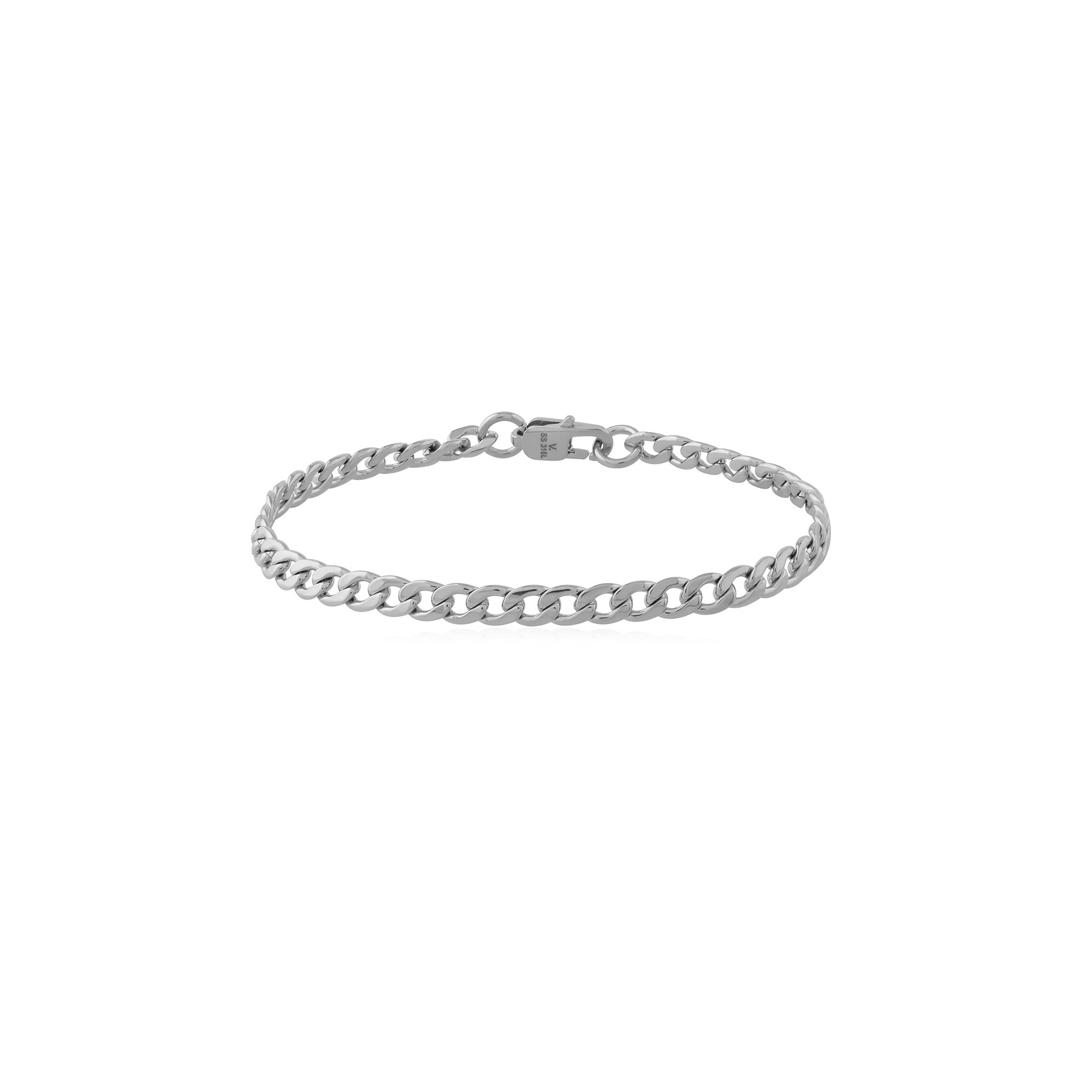 Steel Bracelet Flat Curb
