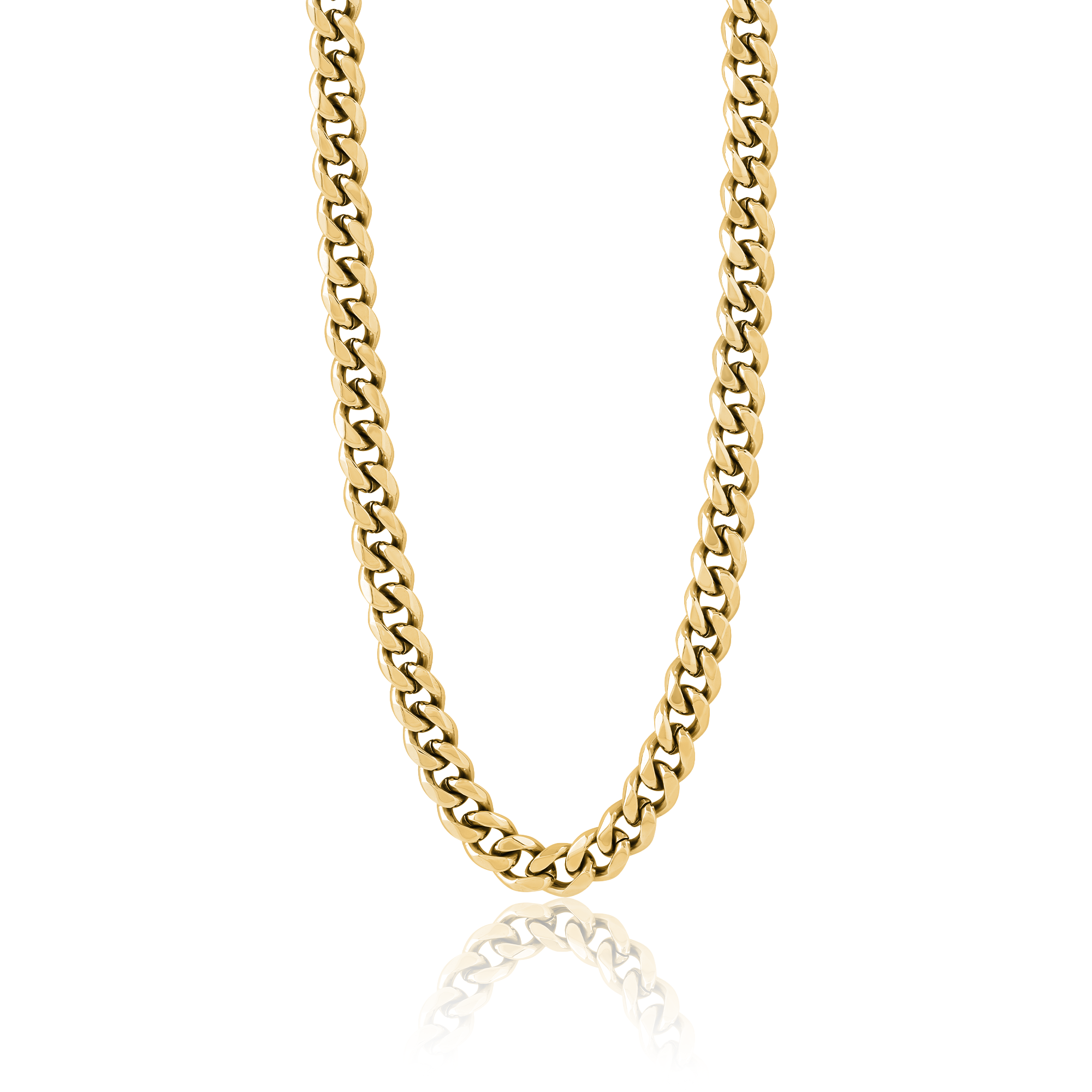 18k V-Gold Necklace Large Curb