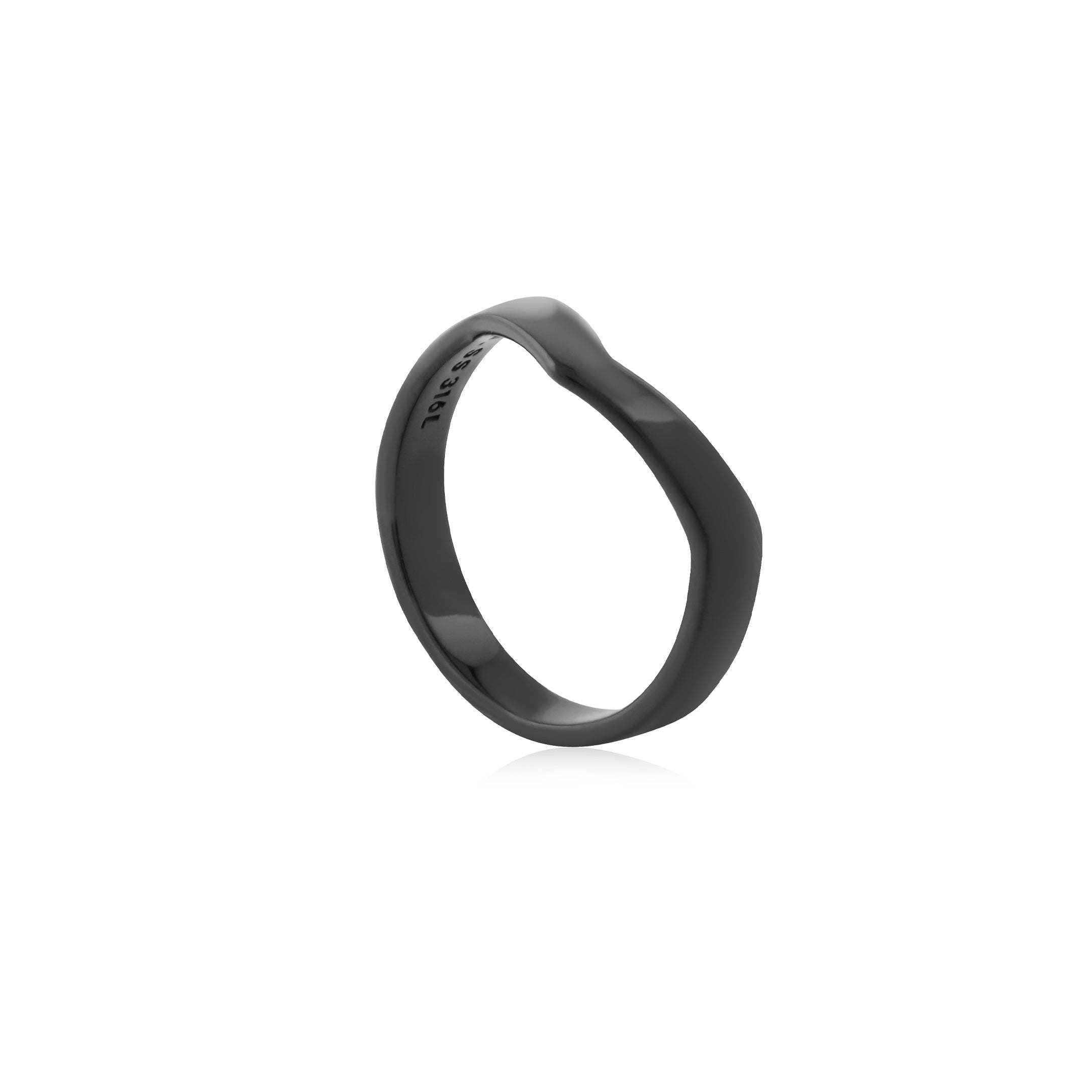 Black Steel Ring - V