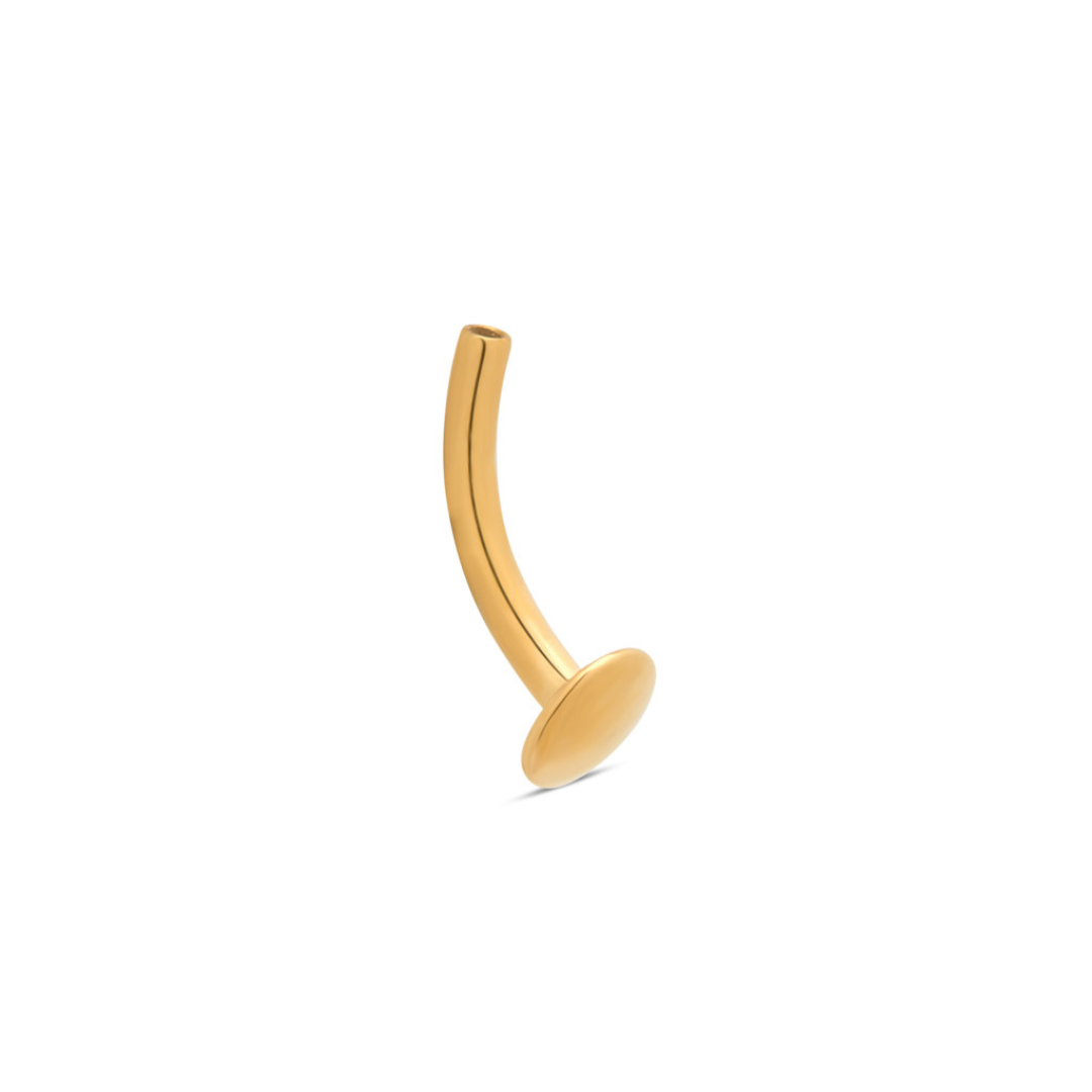 18kt V-Gold Threadless Floating Navel -Bar Only