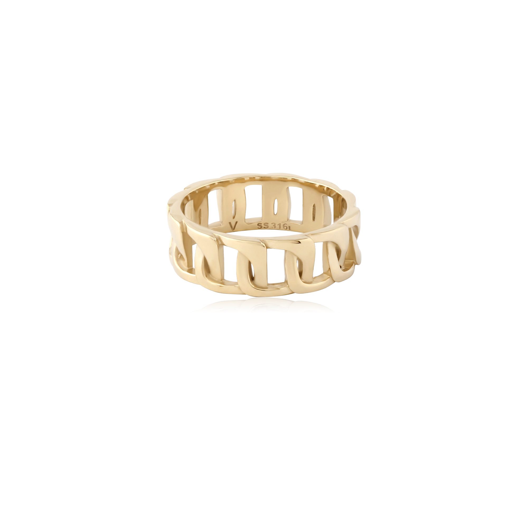 18k V-Gold Ring - Cuban