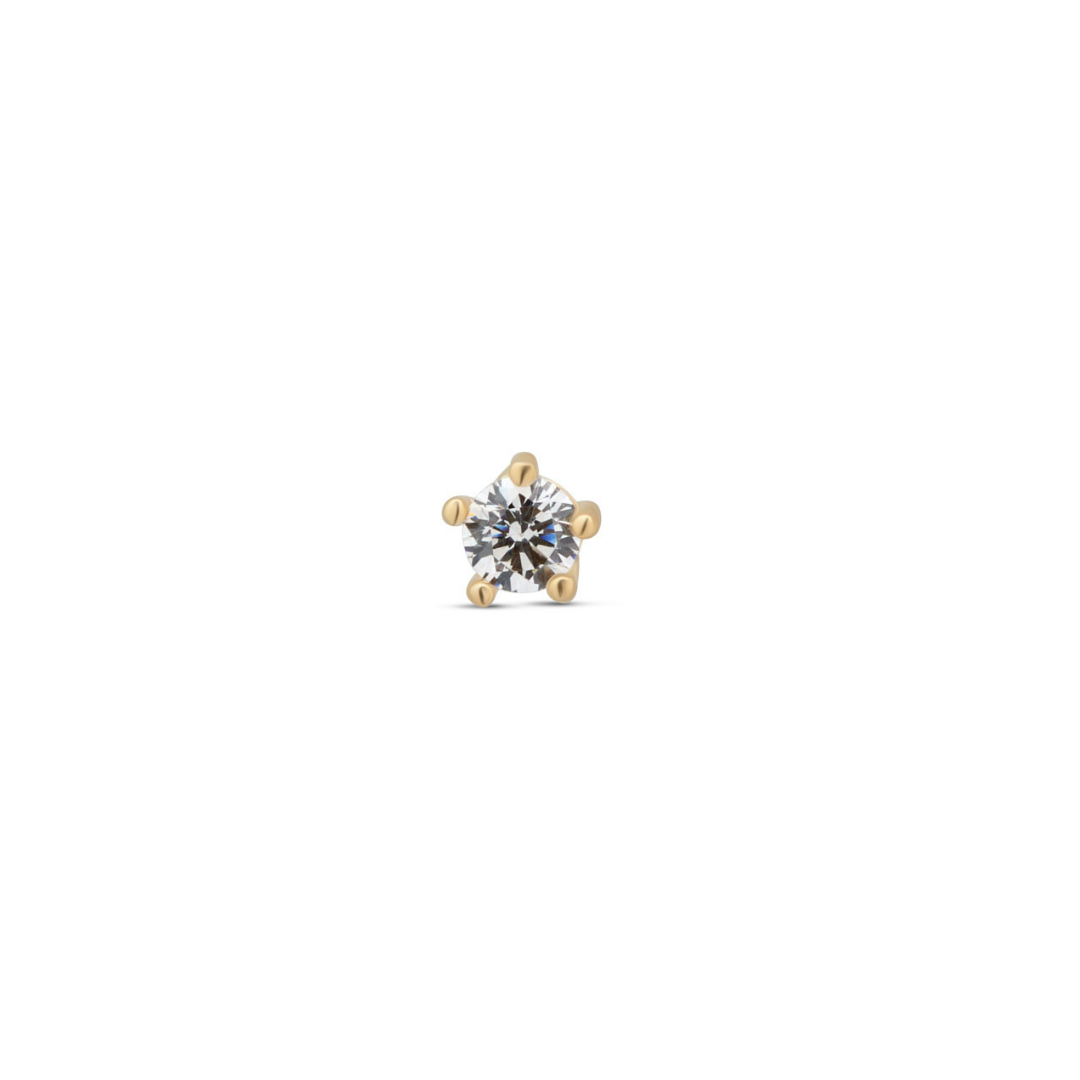14kt Gold Flatback - Round with 5 beads